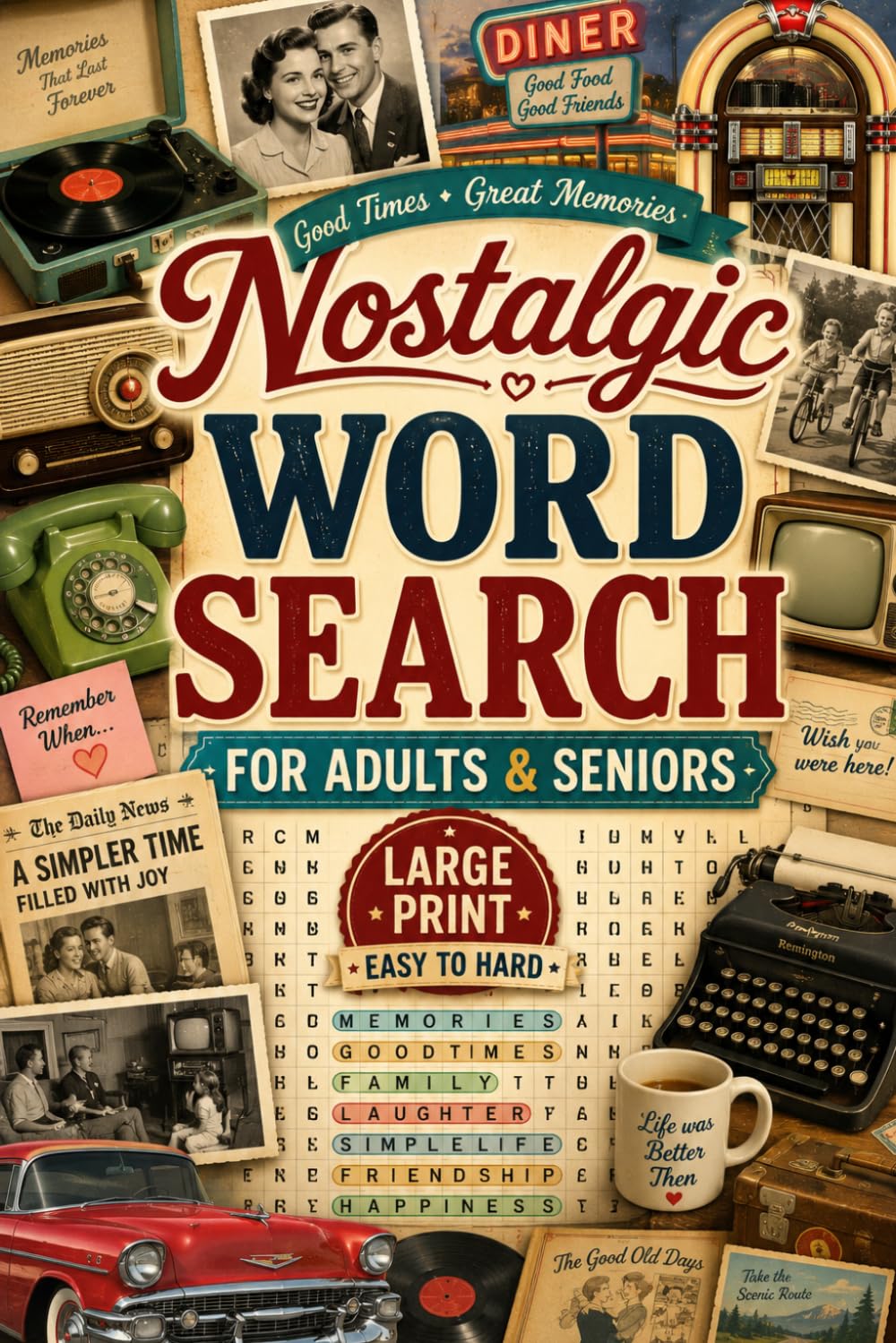 Nostalgic Word Search for Adults & Seniors: word search books for adults large print, nostalgic word search, word search books for adults
