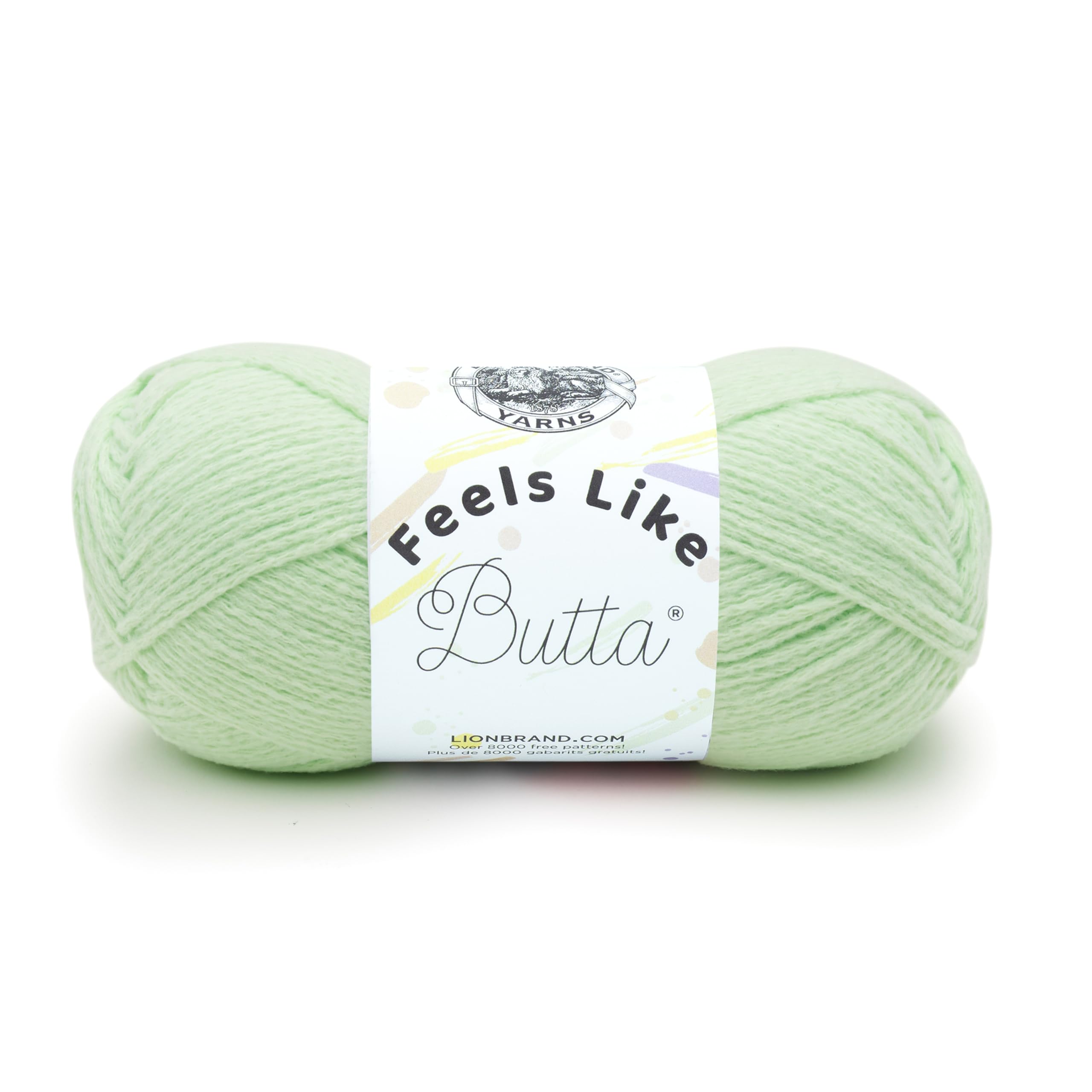 Lion Brand Yarn Feels Like Butta, Soft, Worsted Weight Yarn for Knitting, Crochet, and Crafts, Mint, 1 Pack โ image 1