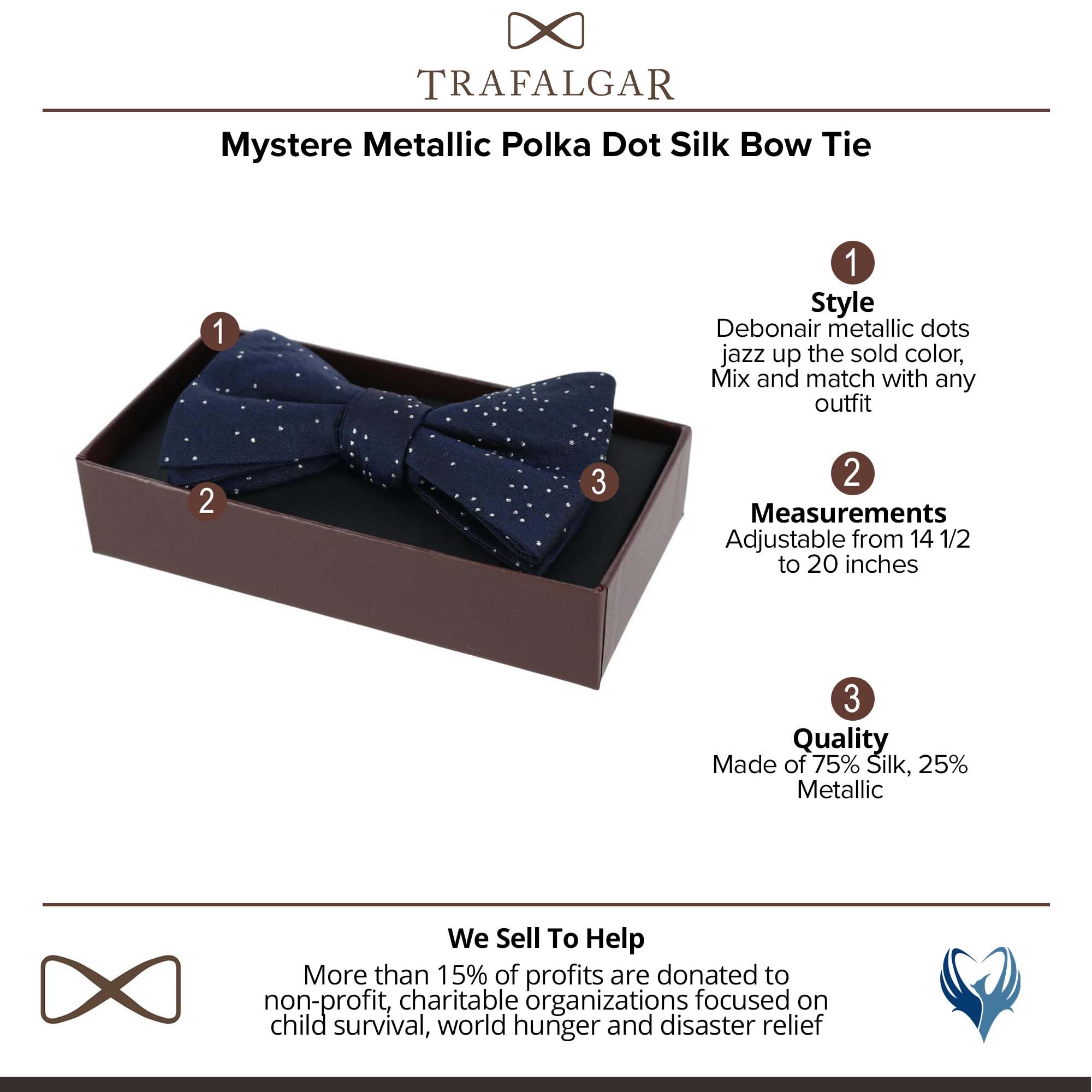 Trafalgar Papillon Mystere Metallic Star Light Seta Uomo