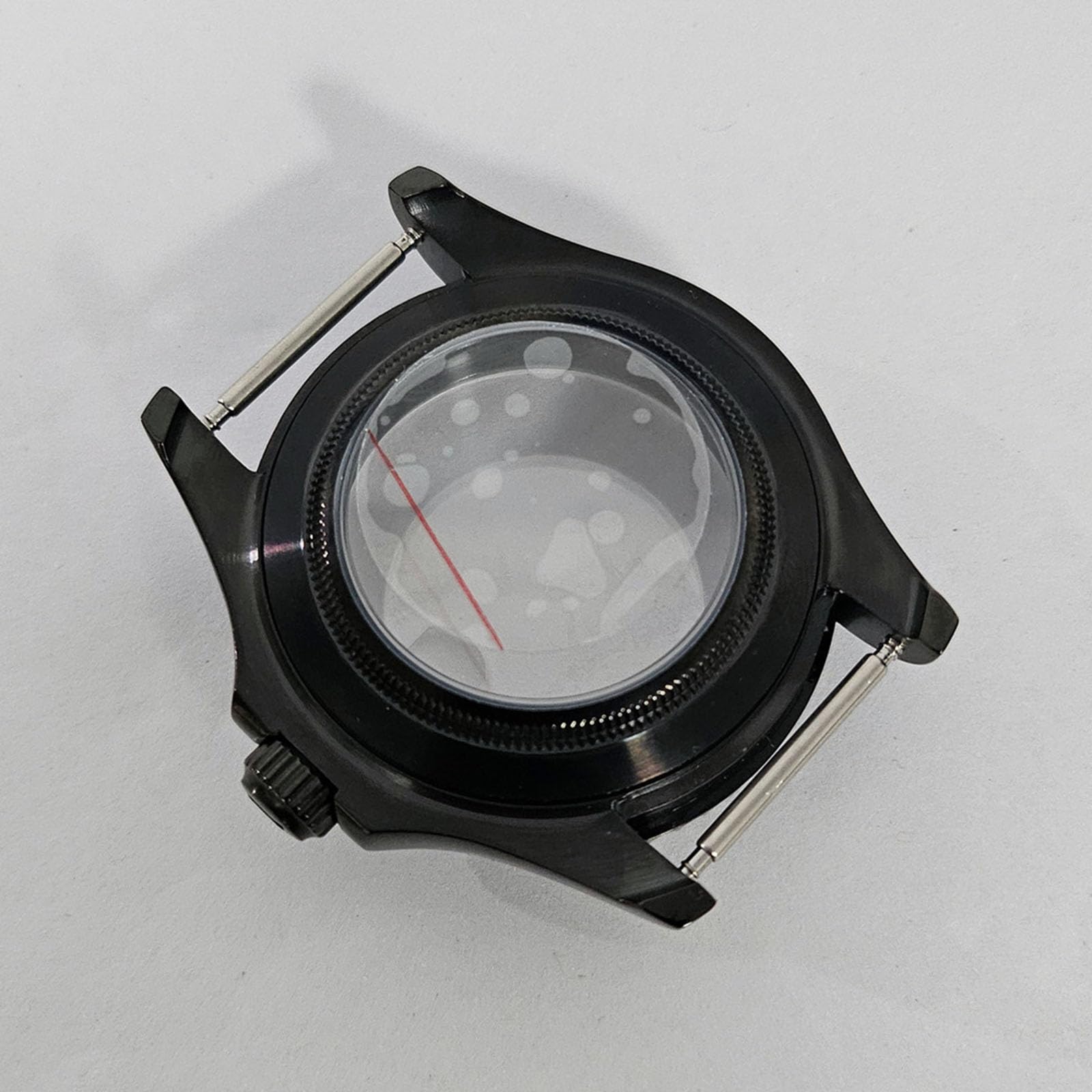 40 mm Uhrengehäuse Saphirkristallglas Passend für NH35 NH36 NH34 2824 8215 Uhrwerke, 28,5 mm Zifferblatt Uhrenreparaturteile (D Glass Bottom Cover)