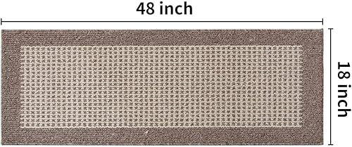 Miniatura 2 de COSY HOMEER Las alfombras de cocina lavables de 48 x 18 pulgadas están hechas de polipropileno cuadrado que es antideslizante y resistente a las