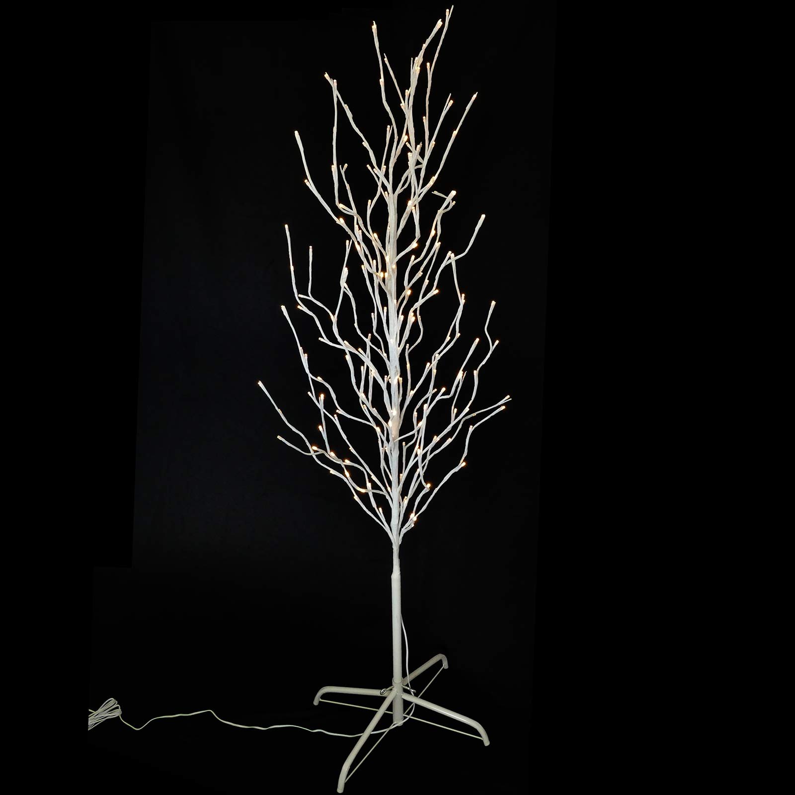 Gartenpirat LED-Baum Birke 160 cm mit 200 warmweißen LEDs Lichterbaum für Innen & Außen
