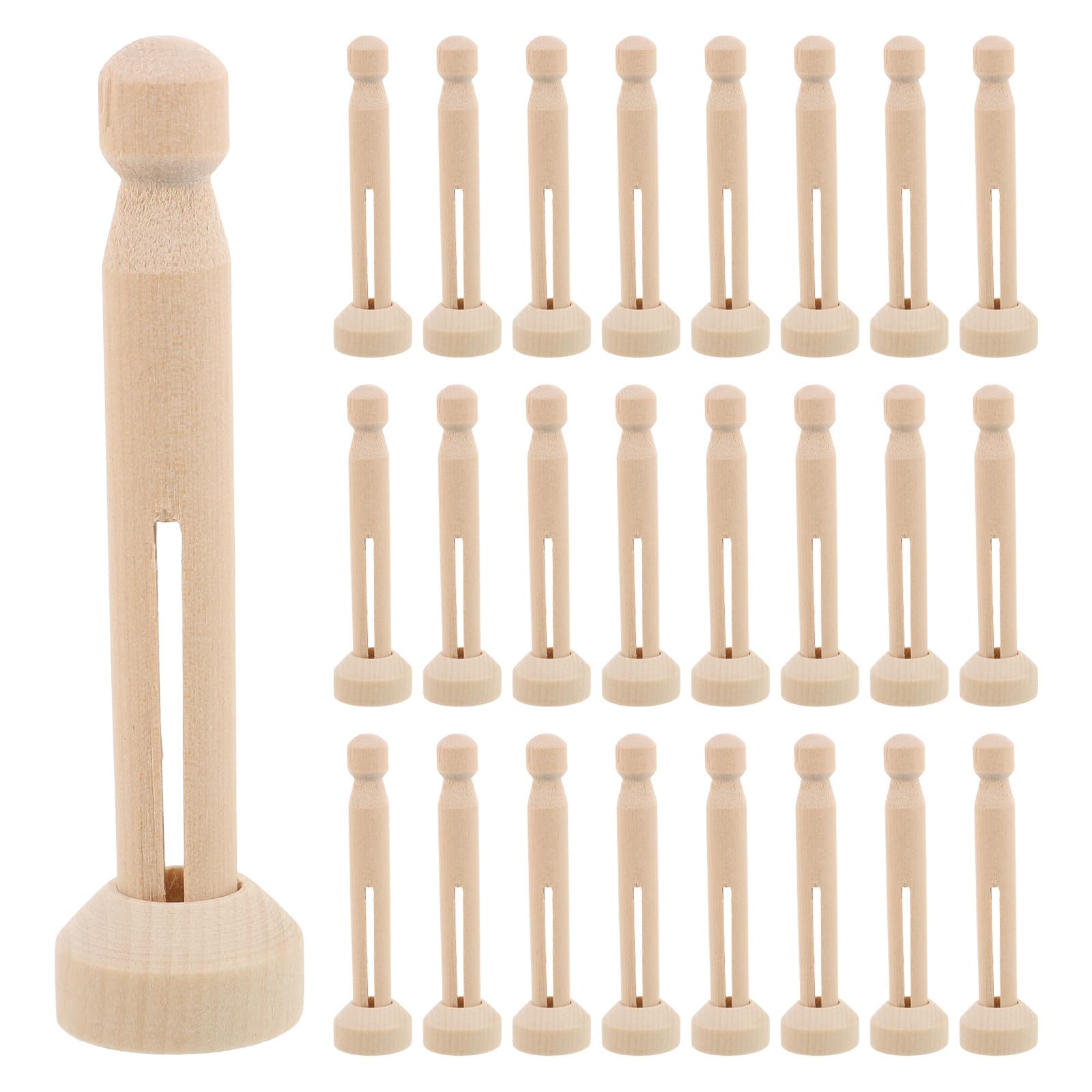 Pinzas de madera pequeñas de 110mm para muñecas artesanales y talleres