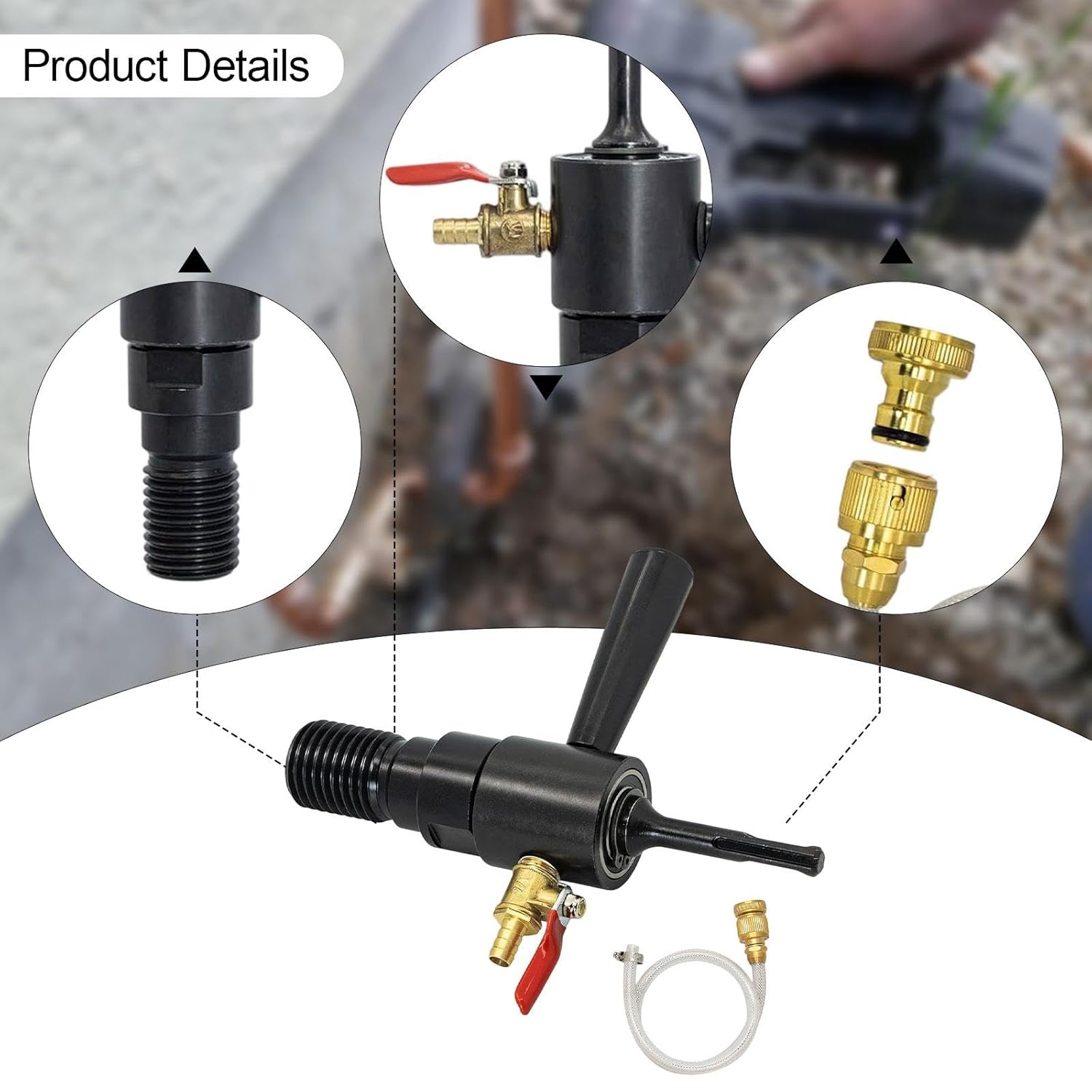 ワカサギ/ワカサギ釣り/便利グッズ/○プロックス アイスドリル電動用アダプター(PX901DA10) amleso 頑丈なドリル アダプター キット、注水能力、信頼性、ドリル アクセサリの取り付けが簡単な交換品。, 丸型ハンドル