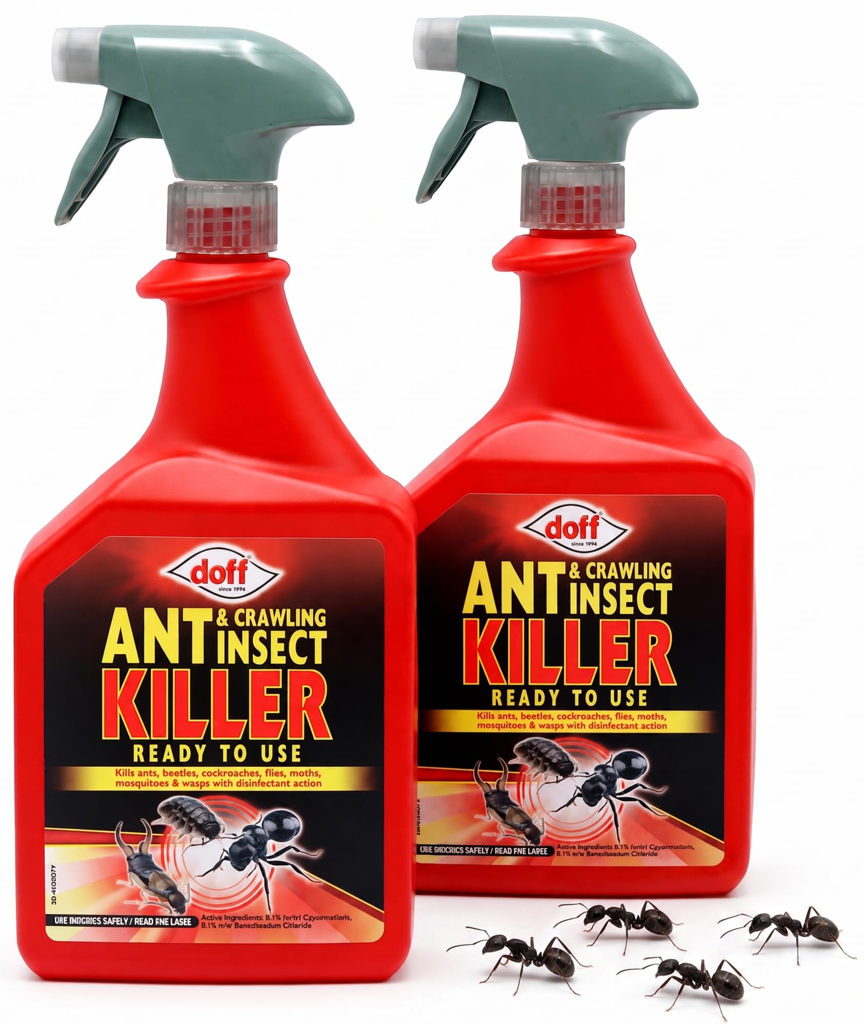 Ant & Crawling Insect Killer Spray 2 Pack – Ready to Use Fast Acting Bug Spray for Ants, Spiders, Cockroaches, Silverfish & Crawling Insects | Indoor & Outdoor Pest Control