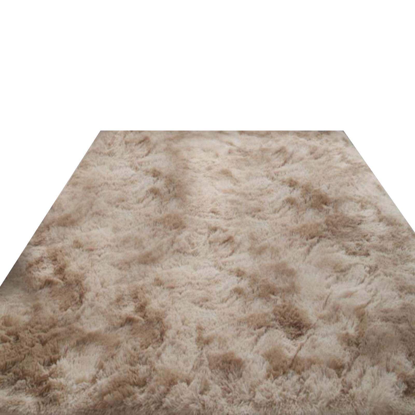 HIAHA 60cm x 40cm Small Rugs, Soft Bedroom Carpets Living Room Rug Anti Slip Fluffy Shaggy Floor Mats Rugs for Children Room Khaki 40 * 60cm