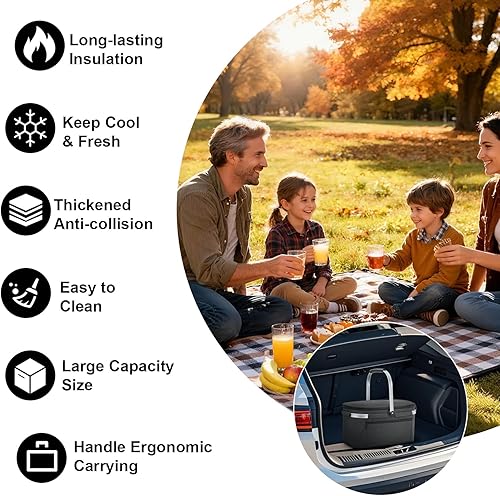 Miniatura 96 de ALLCAMP - Bolsa térmica térmica portátil plegable para pícnic, con marco cosido en el marco (patrón de graffiti mediano)