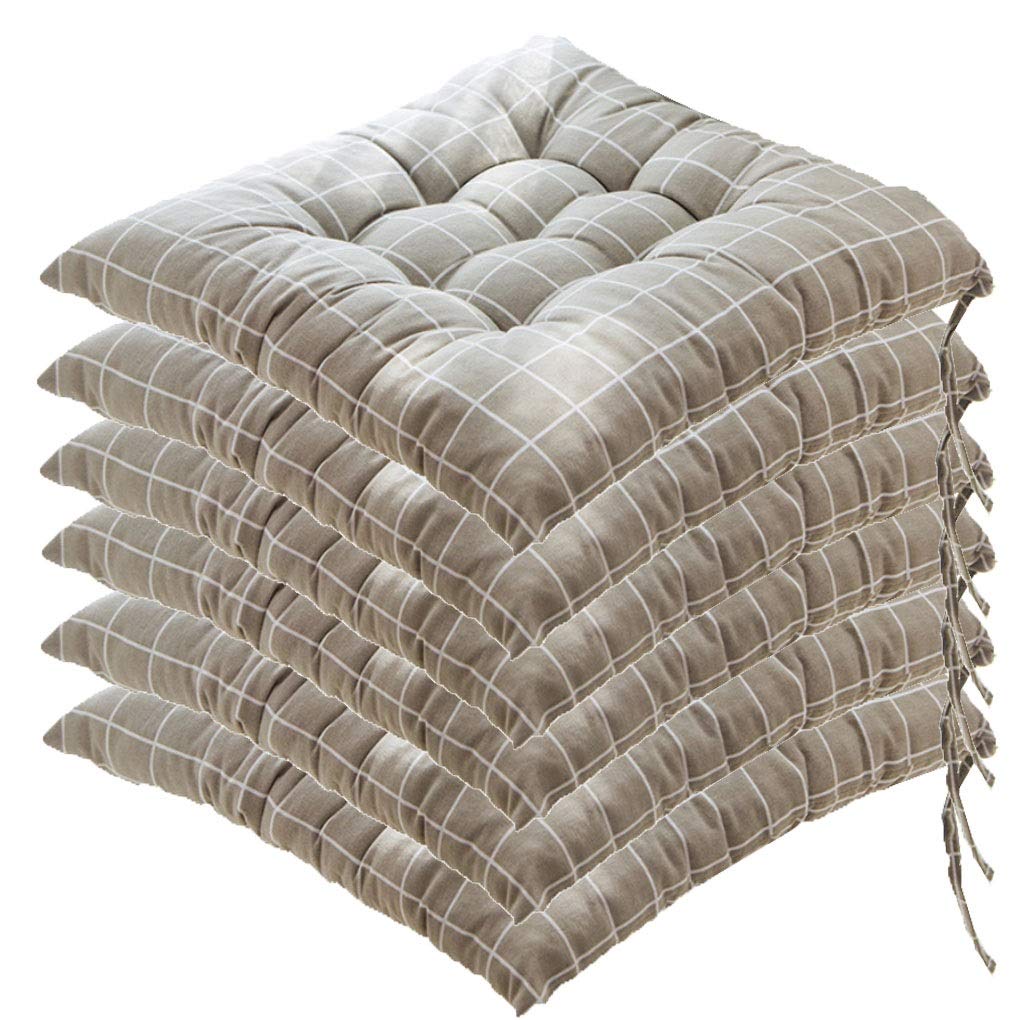 Housse de chaise 40x40 cm lot de 6 en coton épais doux avec attaches