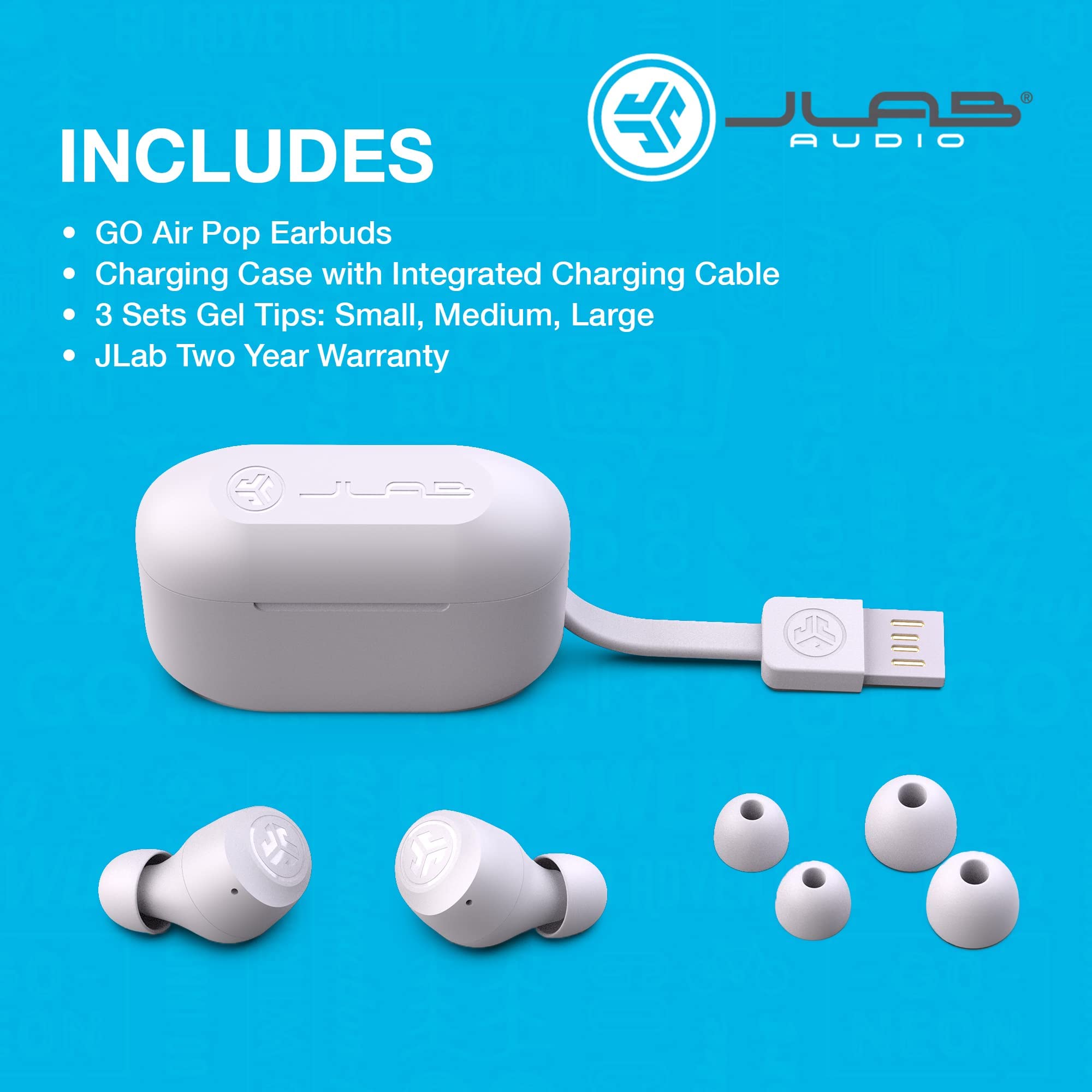 Buy JLab Go Air Pop True Wireless Bluetooth Earbuds + Charging Case