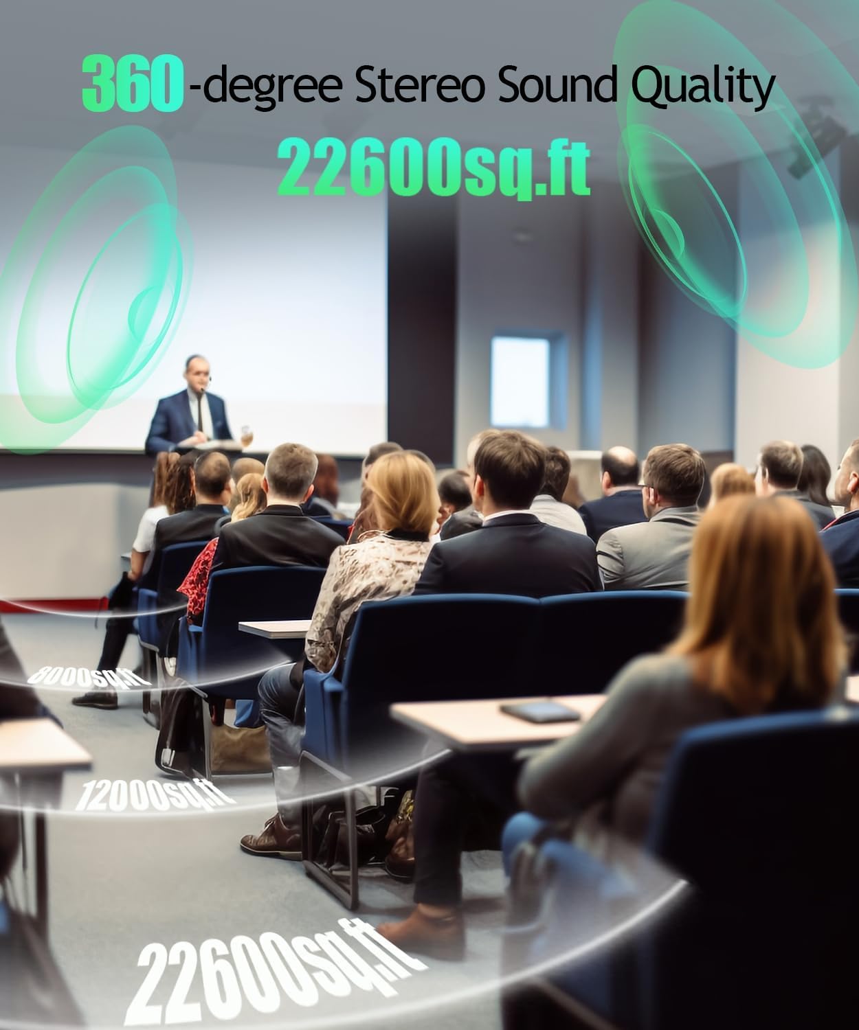 SHIDU 40W Voice Amplifier with Wireless Microphone Handheld, Wireless Voice Amplifier for Teacher, Bluetooth Power Amplifier Portable Megaphone for Classroom Speech Meeting Instructor Outdoor-S95 - Image 3