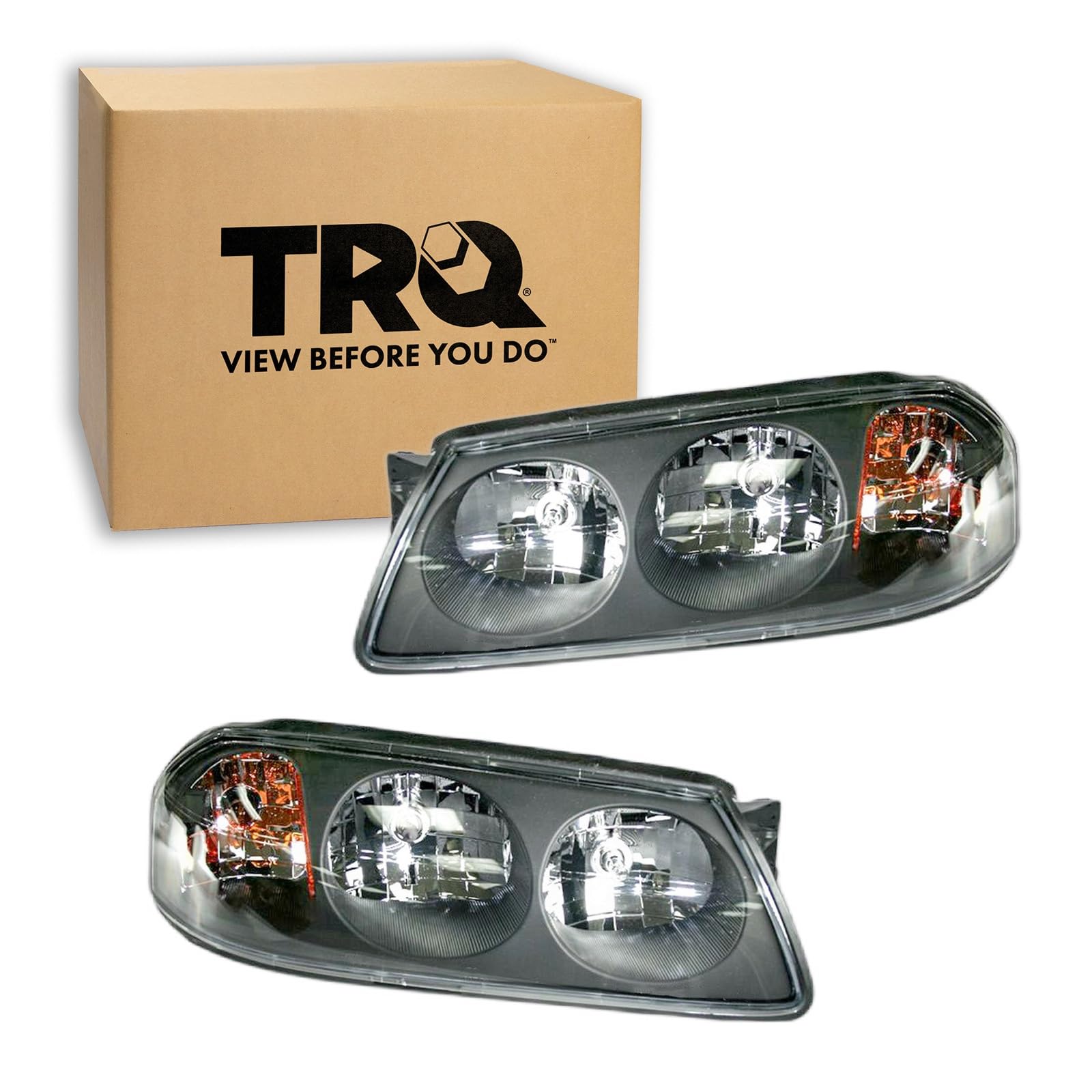 TRQ Headlight Assembly Set GM2502248 GM2503248 Compatible with 2004-2005 Chevrolet Impala