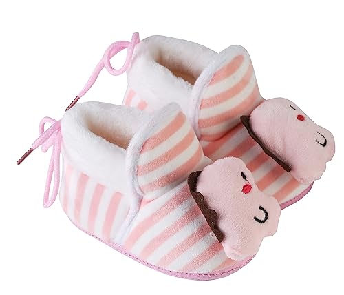 Lillypupp New Born Baby Shoes and Unisex Booties with Lays for Grip for Baby Boy and Girl from 6-12 Month to 1 Year. Casual Socks for First Walker and Pre Walker