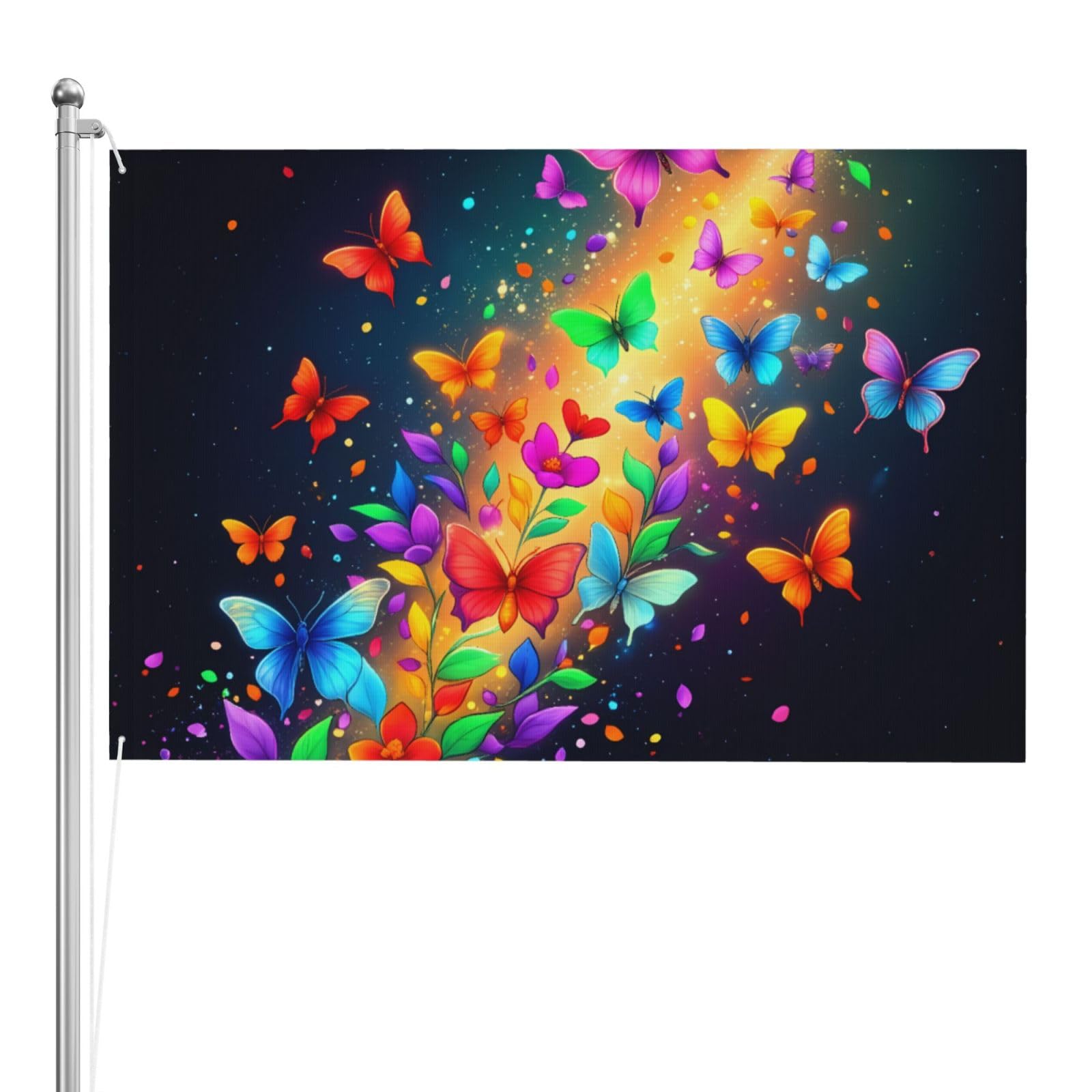 Drapeau extérieur papillon coloré pour égayer votre terrasse et votre jardin tout l'été