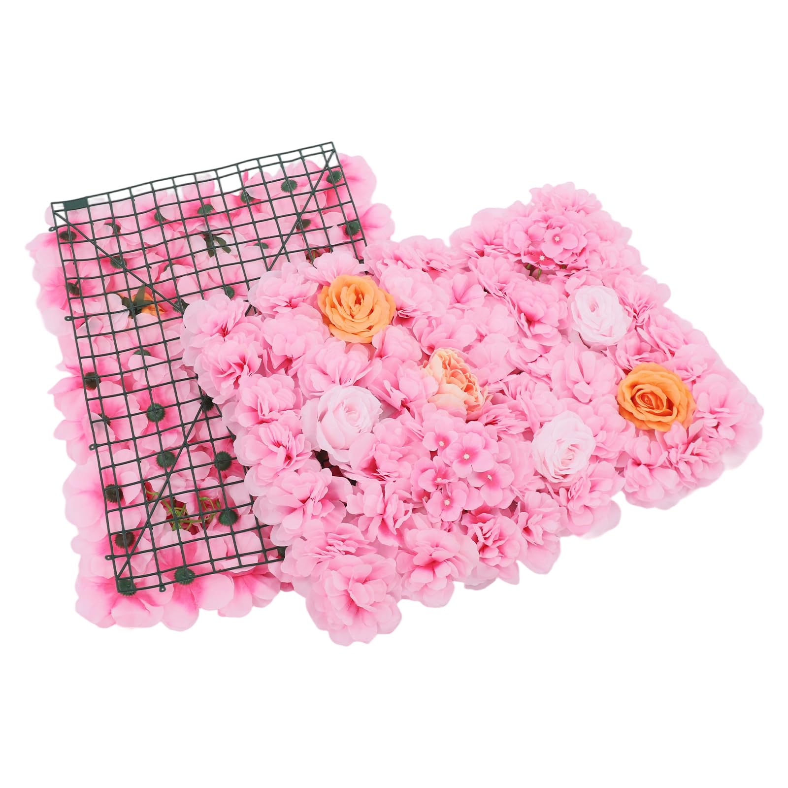 Künstliche Blumenwand Hochzeit 12 Stück Blumen Paneele 40x60cm | Seidenstoff, Wanddeko Blumen, für Hochzeit Bühne Party Heimdekoration
