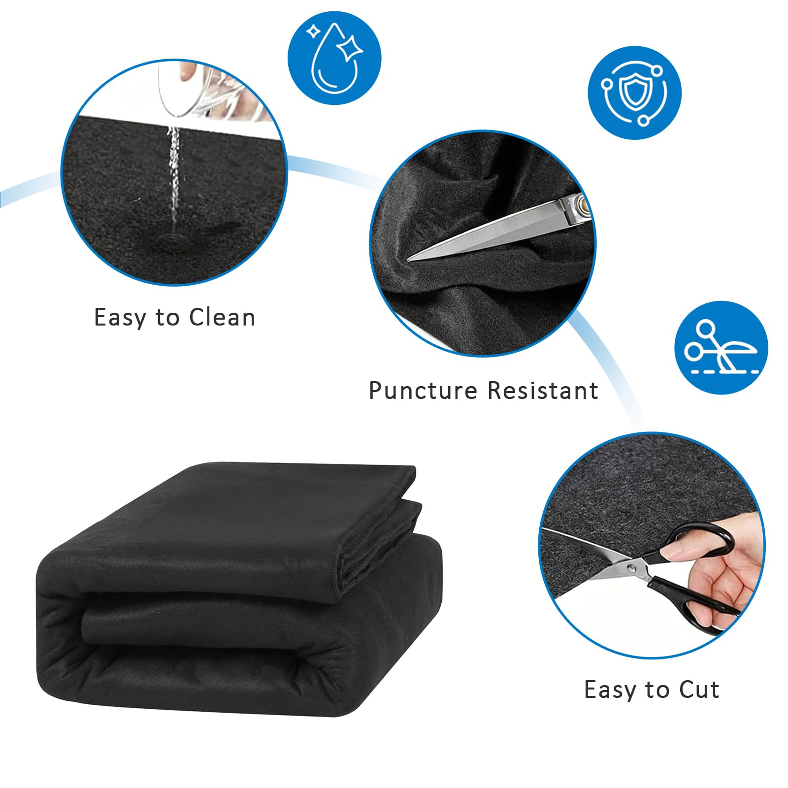 Tapis De Sol Rond pour Piscine – sous-Couche De Protection en Feutre pour Piscine Hors-Sol, Tapis De Protection Antiperforation pour Spa Gonflable Et Pataugeoire, Protection De Fond Résistante