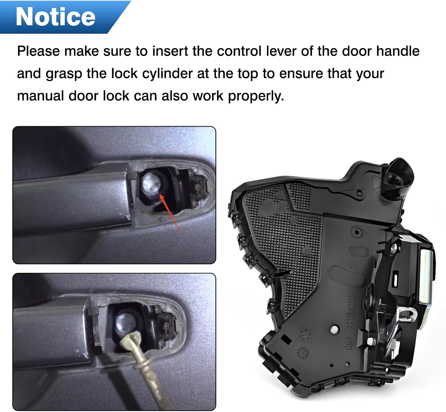 Front Door Lock Actuator Driver Side, Compatible with Lexus Compatible with Toyota, 69040-0C050/69040-06180/931-401