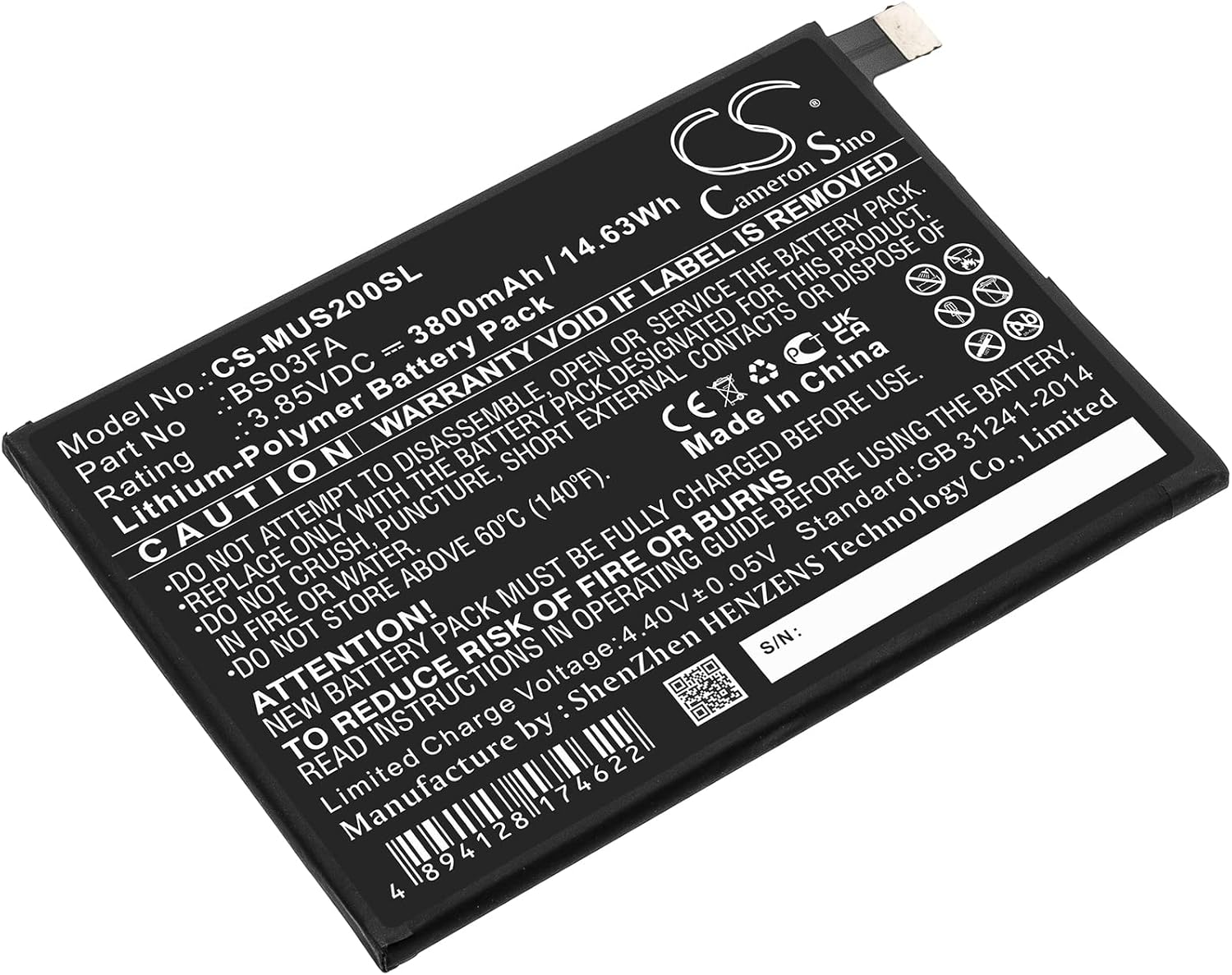 TECHTEK baterías Compatible con [Xiaomi] AWM-A0, Black Shark 2, Black Shark 2 Dual SIM, Black Shark 2 Dual SIM TD-LTE, Black Shark 2 Pro sustituye BS03FA