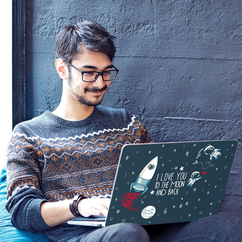 Image of Galaxsia Space Love Full Body Vinyl Laptop Skin /Sticker /Cover Upto 15.6 Inches Laptops Laminated-Removable-HD Quality Compatible for Hp-Dell-Sony-Lenovo-Asus etc.(15x10 Inches)