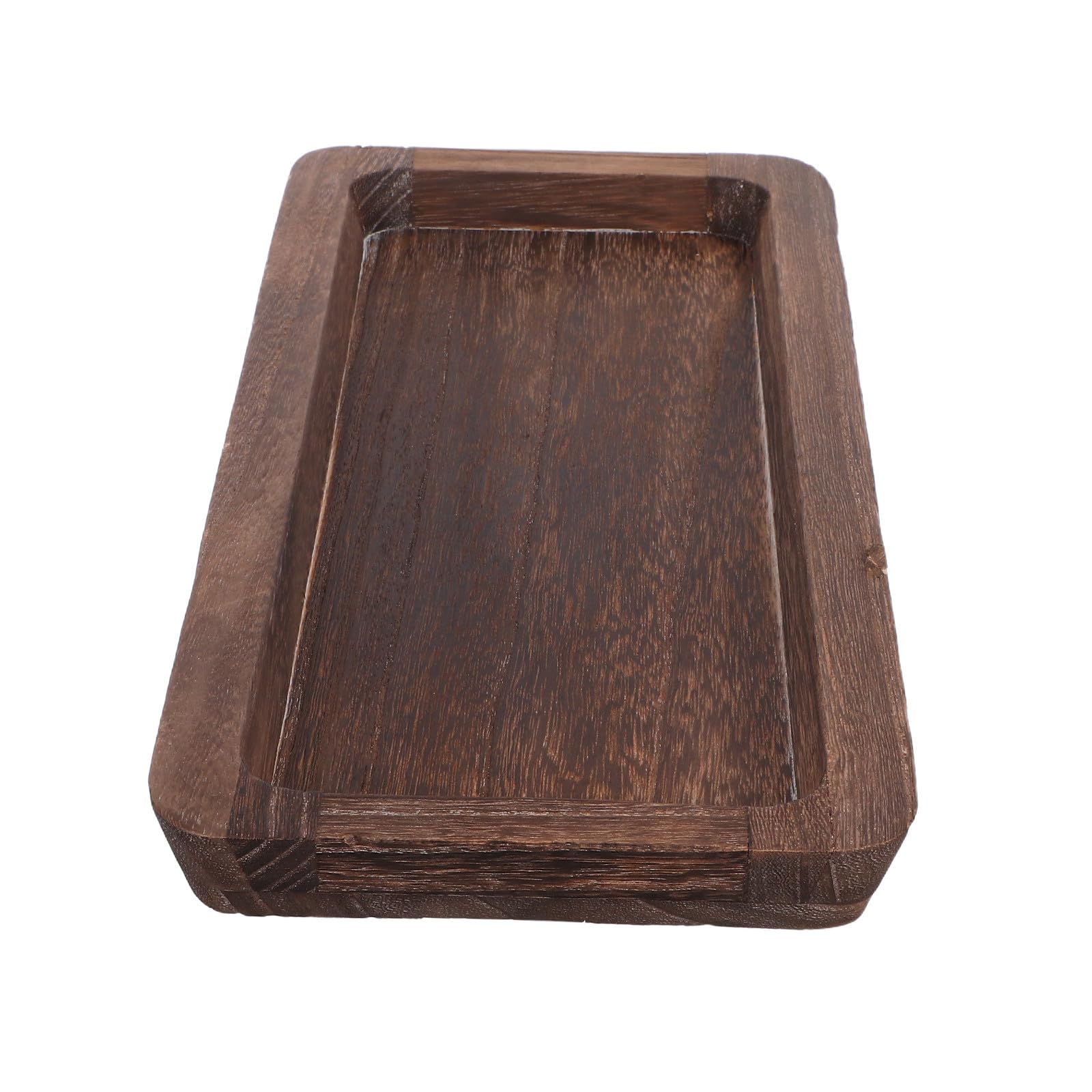 Bandeja de madera rústica rectangular fácil de limpiar para servir comida