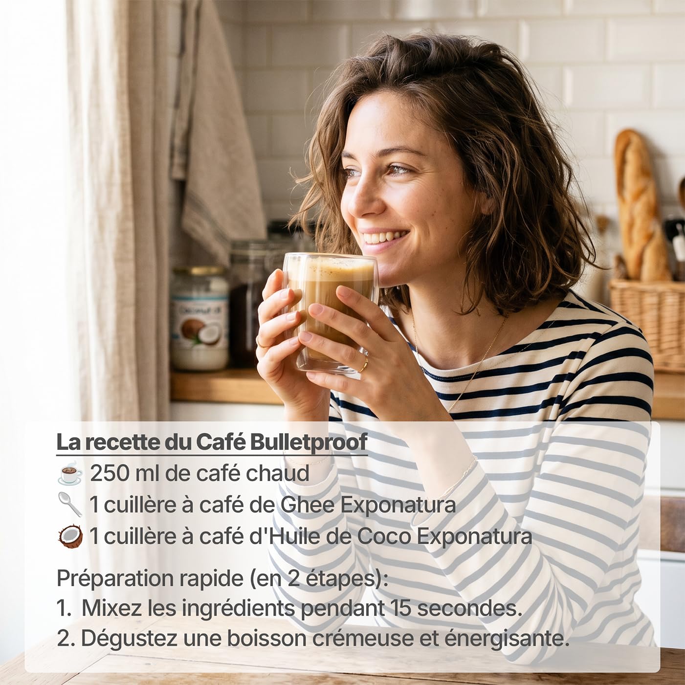 Ghee Bio - beurre clarifié selon l'ancienne recette ayurvédique - uniquement à partir du lait de vaches au pâturage - extrêmement digestible sans lactose - Exponatura (1250 g)