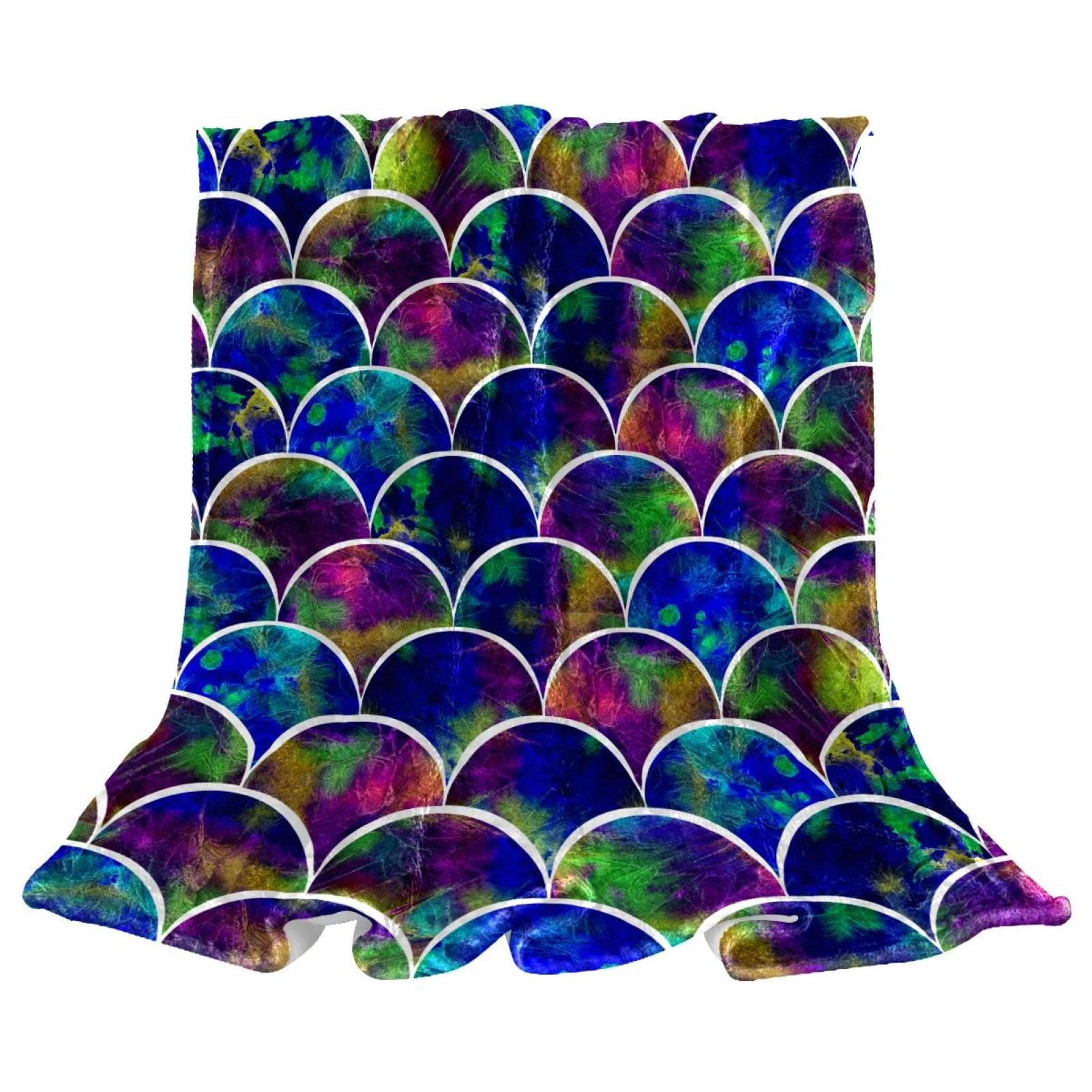 Couverture Polaire Retro Mermaid : Plaid Chaud pour Briser le Froid sur Votre Canapé