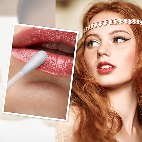 Miniatura 6 de Hoolerry 200 unidades de aceite de labios con vitamina E, hisopos de algodón desechables, aplicadores de aceite de barra de vitamina E, hisopos de