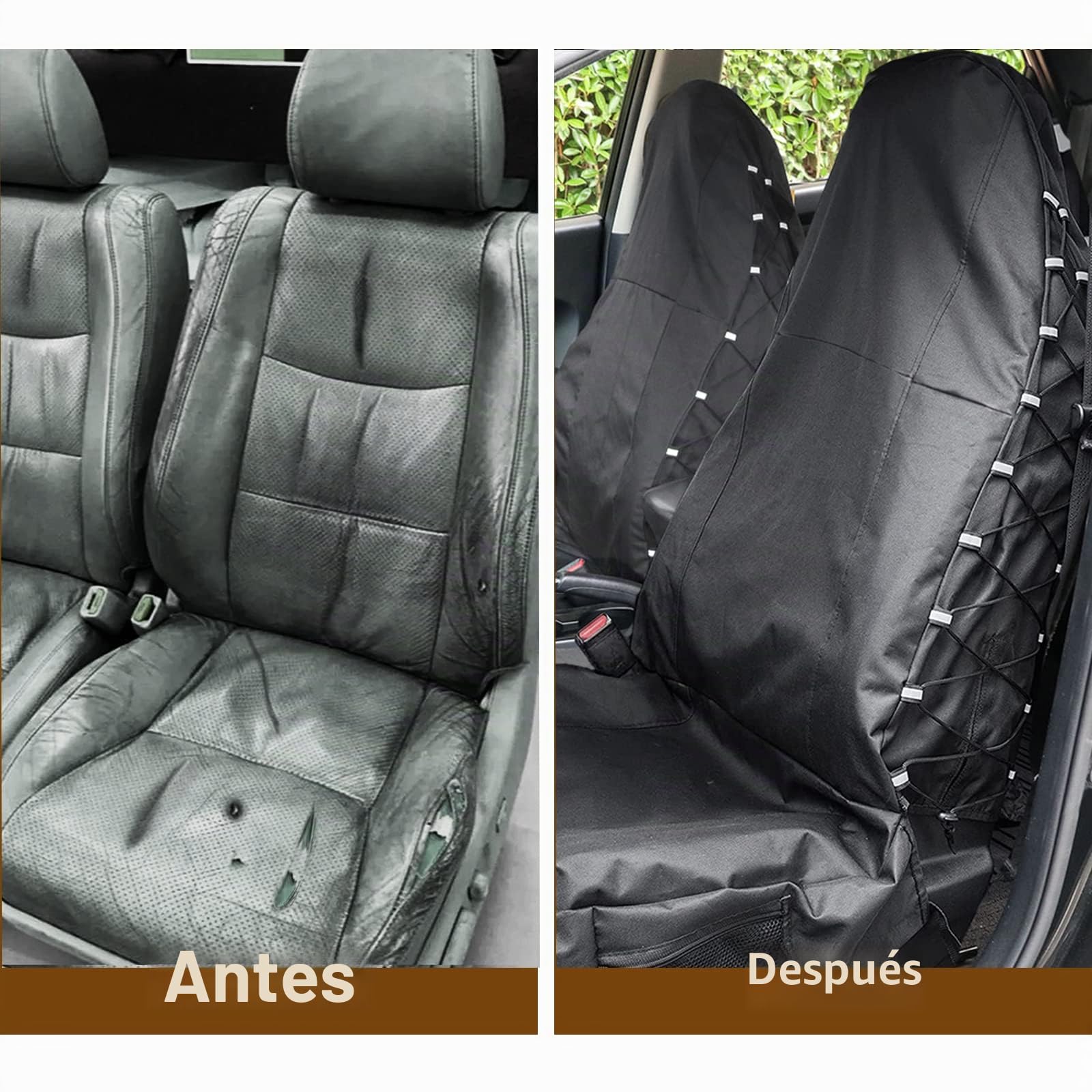 Fundas de Asiento de Coche para Camiones, Impermeables, 1 Pieza, Overol para camión, Cubo, Color Negro, Fundas de Asiento de protección para camioneta/SUV/RV/Van