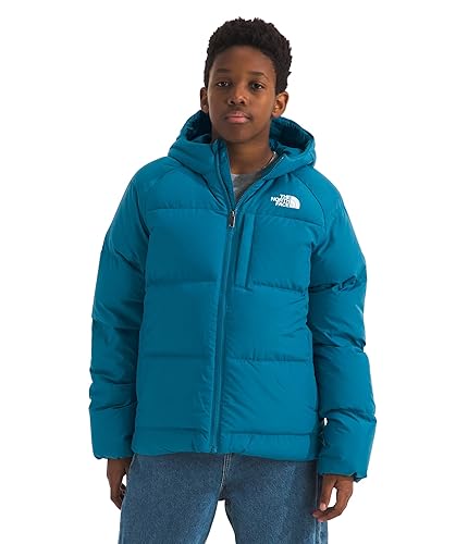 The North Face Boys' Down Hooded Jacket | Water Repellent, 600 Fill Recycled Waterfowl Down, Zip Pockets