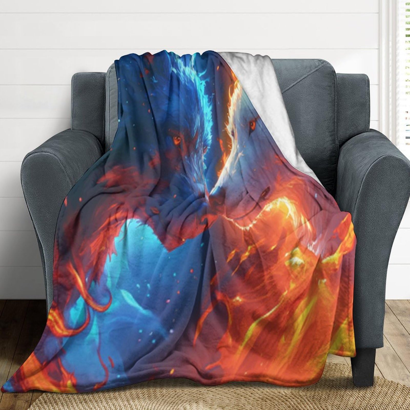Couverture en flanelle de canapé Wölfess pour vos soirées cocooning et moments cocoon