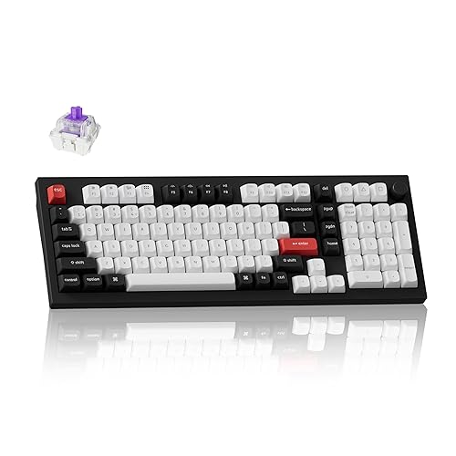 Keychron Q5 HE Rapid Trigger Gaming Keyboard Wireless with Hall Effect Gateron Double-Rail Magnetic Switch Adjustable Actuation, 2.4 GHz/Bluetooth/Wired QMK RGB Aluminum for Mac Windows Linux - Black - Black