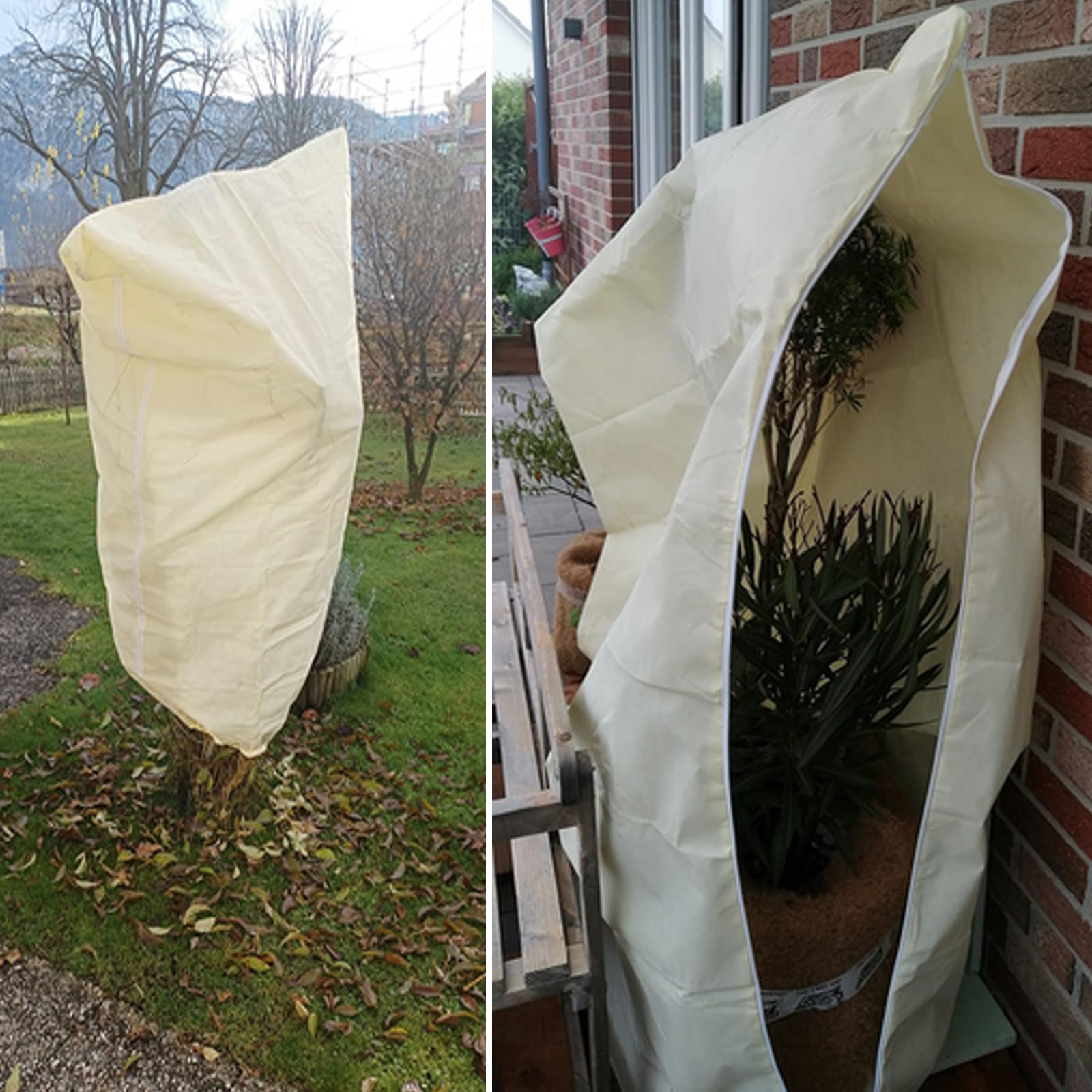 Housse D'Hivernage Plante Extérieur Réutilisable - Sac Protection Plantes Respirante Résistante Au Gel Et Abrasion (Différentes Tailles)