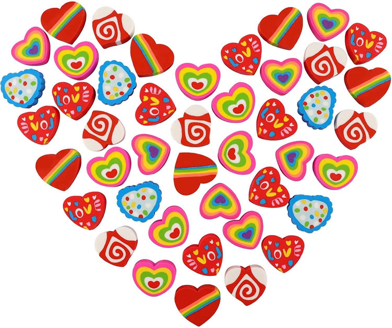 Firstly Stuff Arrival Imported Cutest Love Heart Erasers for Kids Birthday (1 Packs/6 Pieces/Lot) (B0B5GX9MXZ) Amazon Price History, Amazon Price Tracker
