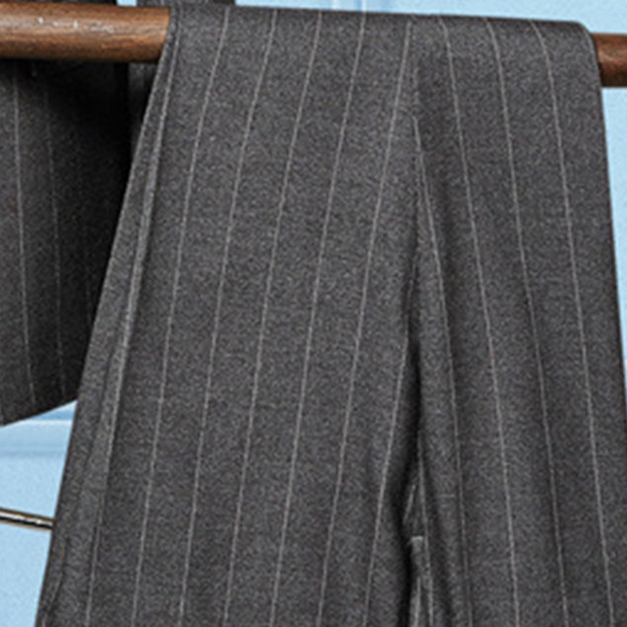 Completo da uomo gessato 3 pezzi elegante a righe con due bottoni set per uomo gessato abiti slim fit per affari