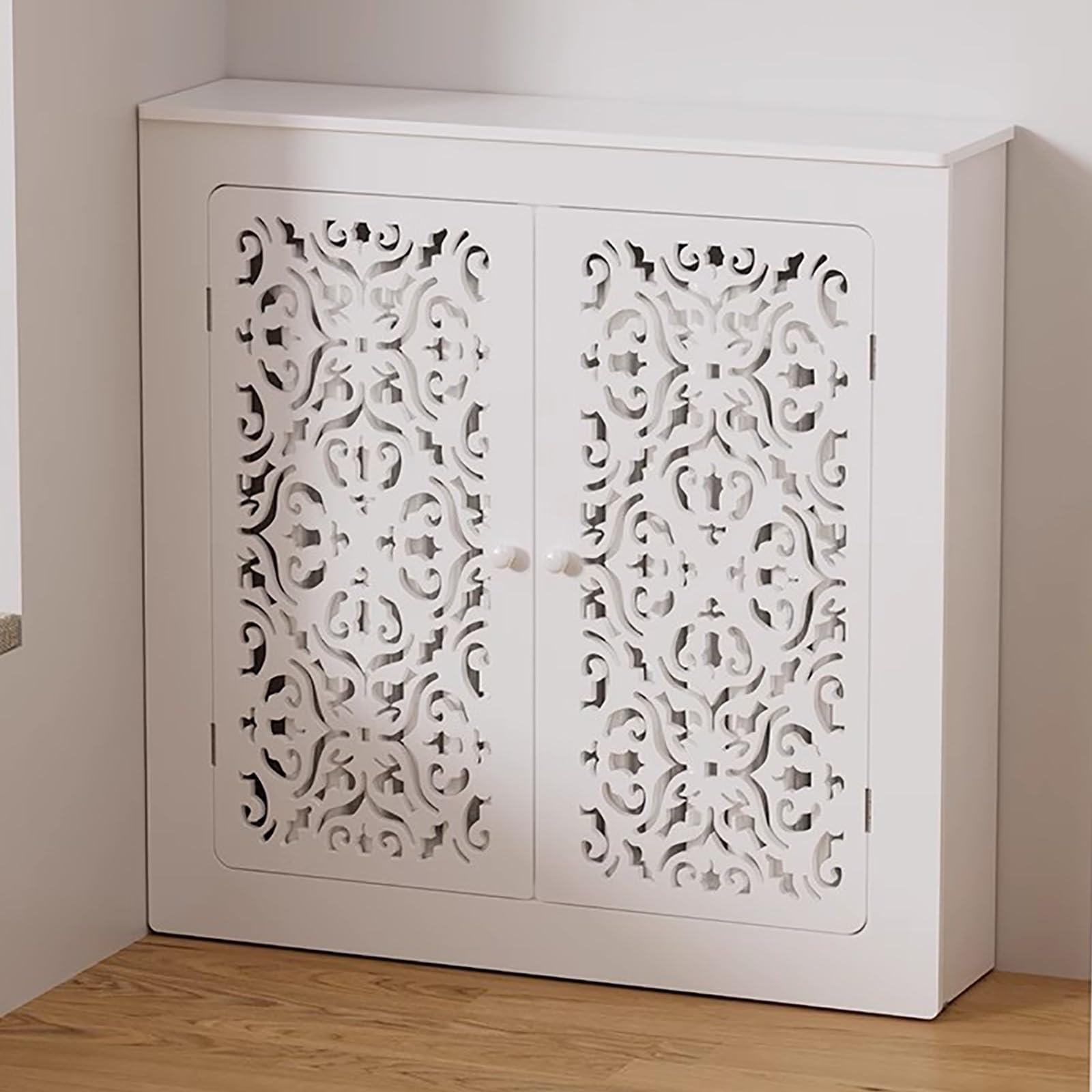 WXXZCE Osłony na Kaloryfery do Starych Kaloryferów, Osłony na Kaloryfery Domu z 2 Drzwiami, Materiał PVC, Wodoodporne, do Domu i Biura(50x70x20cm/20x27x8in)