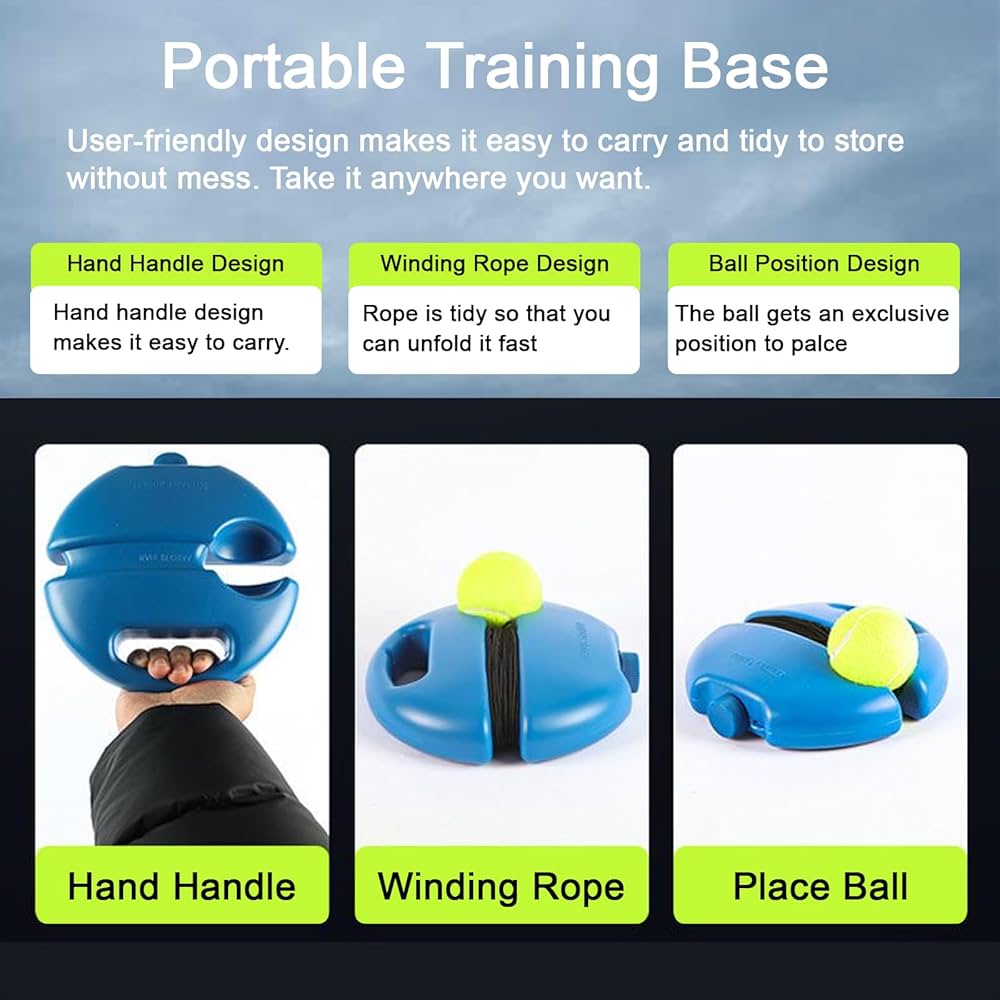 Amazon.com : Q&F Tech Tennis Trainer Rebound Ball Set