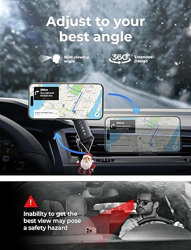 Miniatura 3 de LISEN Soporte magnético para teléfono MagSafe para coche, soporte de teléfono magnético para coche