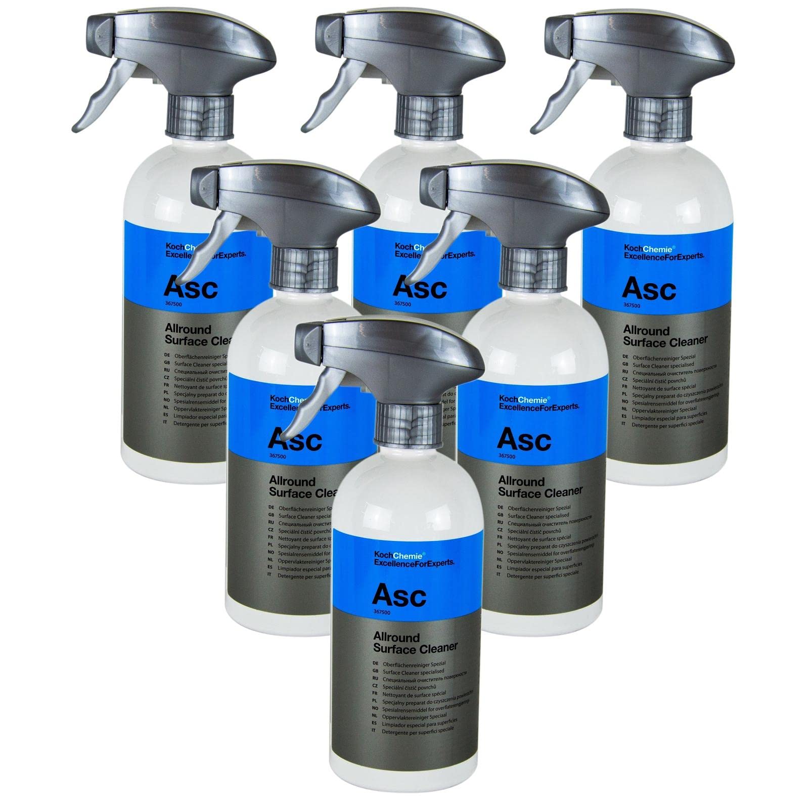 Koch Chemie ASC Allround Surface Cleaner – 500 Ml Spezialreiniger Für Glatte Flächen, Kunststoff, Leder & Edelstahl, Streifenfrei