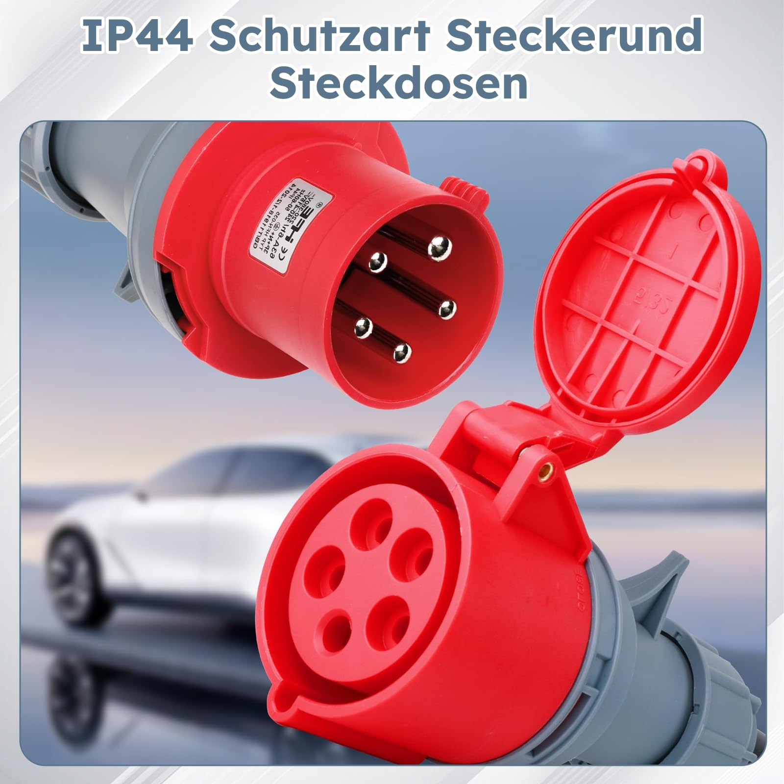 MENAYODA CEE-adapter 63A 400V stekker op
