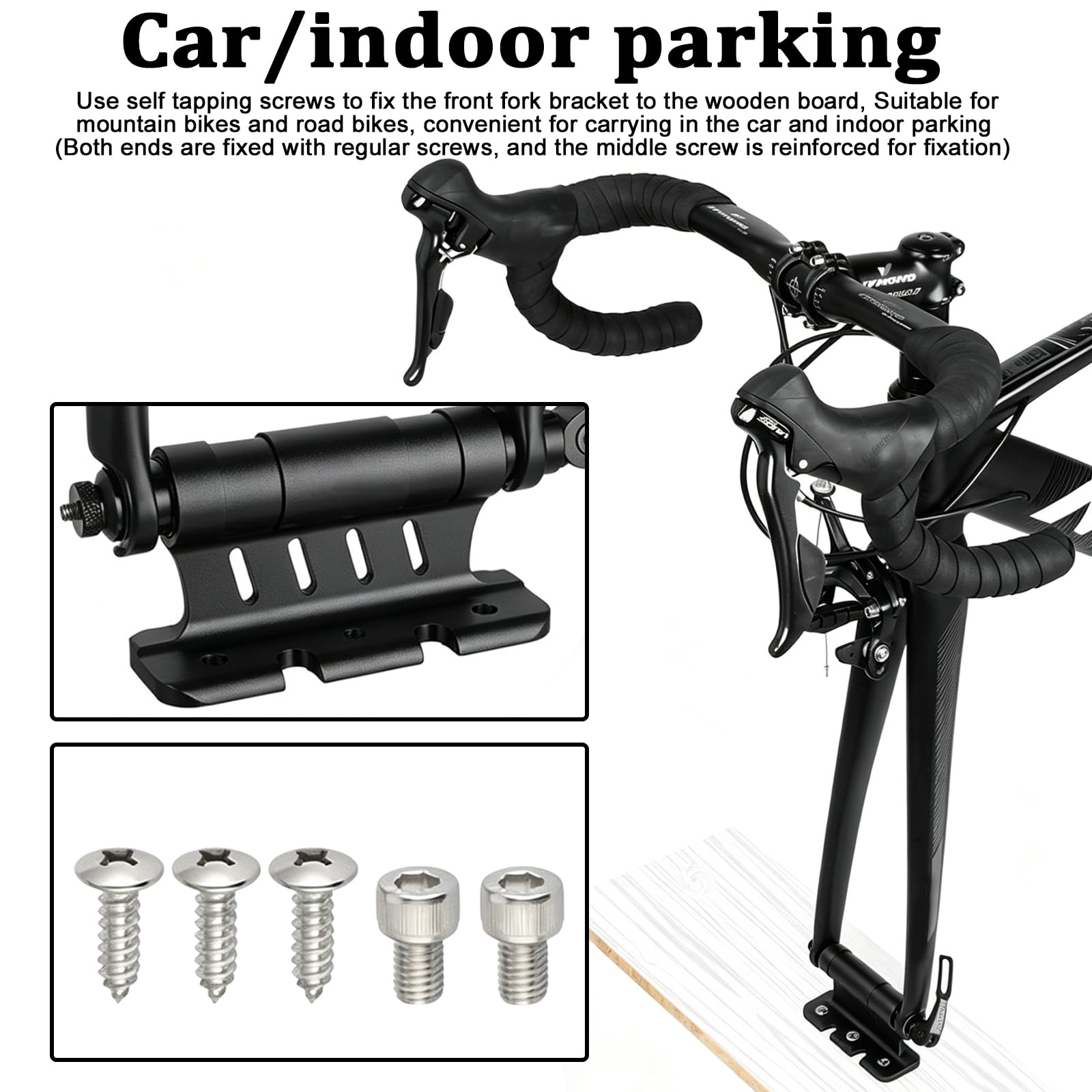 Support de Fourche de Vélo, 2 Pièces Support de Fixation de Fourche de Vélo, Supports De Fourche Vélo en Alliage d'aluminium, Porte-vélo, pour camions, SUV, Remorques, Voyages et Transport Extérieur