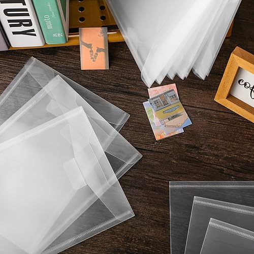 Miniatura 6 de Bolsa grande de almacenamiento de 48 piezas para sellos y troqueles, con hoja magnética, bolsillo de almacenamiento de plástico resellable, estuche