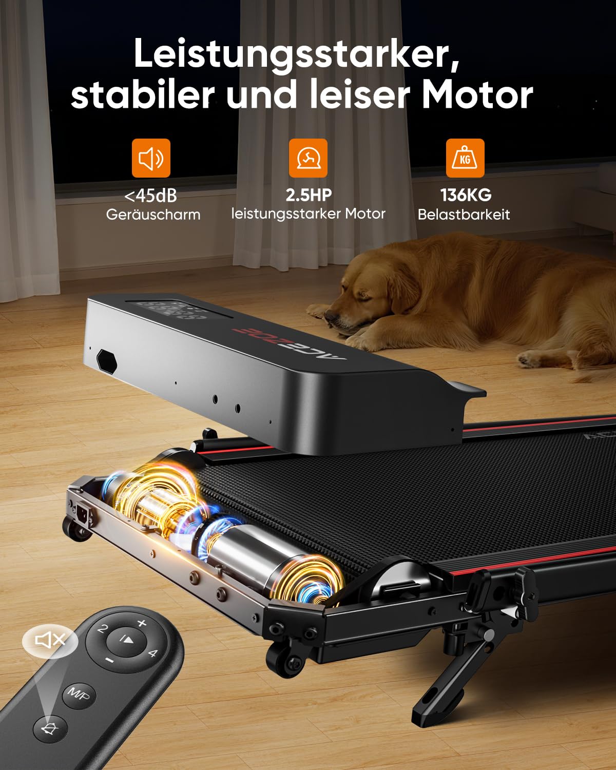 6 in 1 laufband für zuhause klappbar,Walking Pad mit Steigung 10% in 3 Stufen und Griff, Treadmill für Zuhause/Büro mit LED-Anzeige, Bis 135kg Belastbar,Fernbedienung und App,Keine Installation