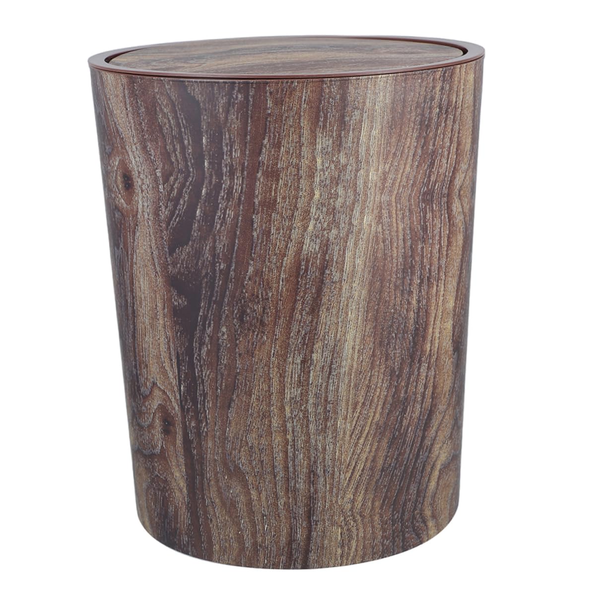 Garneck Cestino per Spazzatura in Stile Fattoria Cestino per Carta Straccia in Plastica Pp Grande Capacità Venatura del Legno per Casa Cucina Ufficio Bagno Camera da Letto