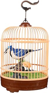 Toyvian Voice-controlled Fake Bird Kids Sports Toys Bird Ornaments Small Bird Toys Sound Activated Bird Singing Bird Parrot Doll Simulation Singing Bird Toy Moving Bird Toy Desktop Toy