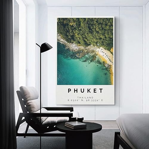 Miniatura 3 de Thailand Poster Bunter Druck,Phuket Wand Kunst,Phuket Foto Dekor,Phuket Geschenk Reise Druck Poster for Room Aesthetics Canvas Wall Art Poster And