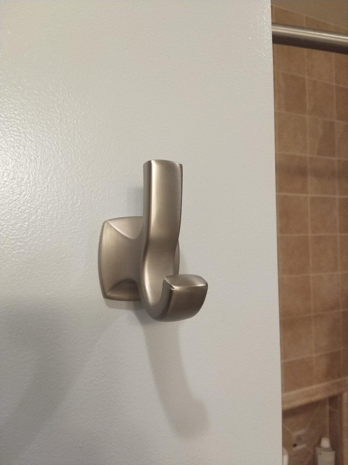 Moen Voss double robe hook for bathroom towels and robes