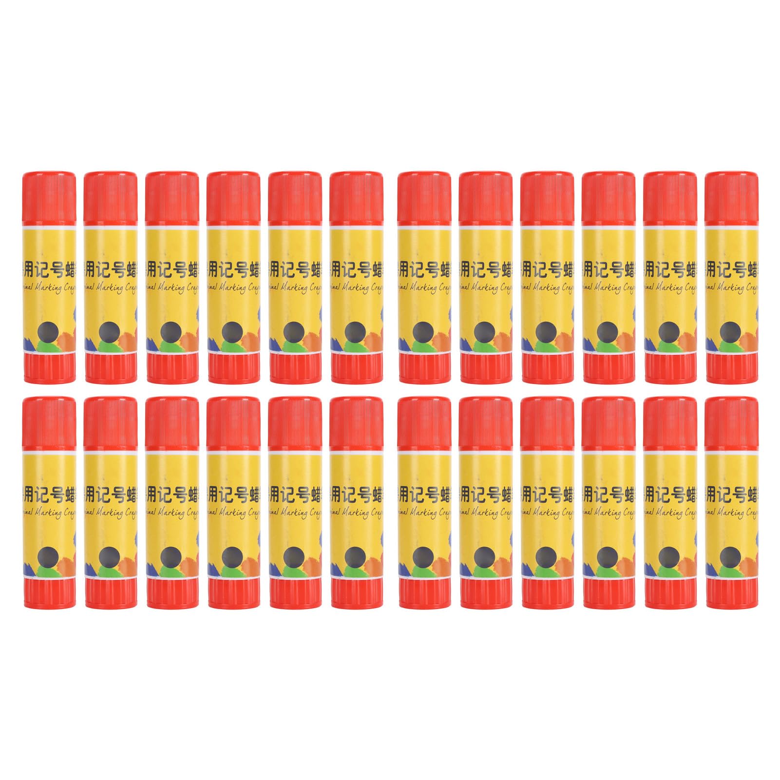 24 matite per segnare il bestiame, matita per la marcatura dei maiali, per pecore, mucche e bovini, strumento di marcatura in cera ABS resistente con tracce chiare e stabili (Rossa)