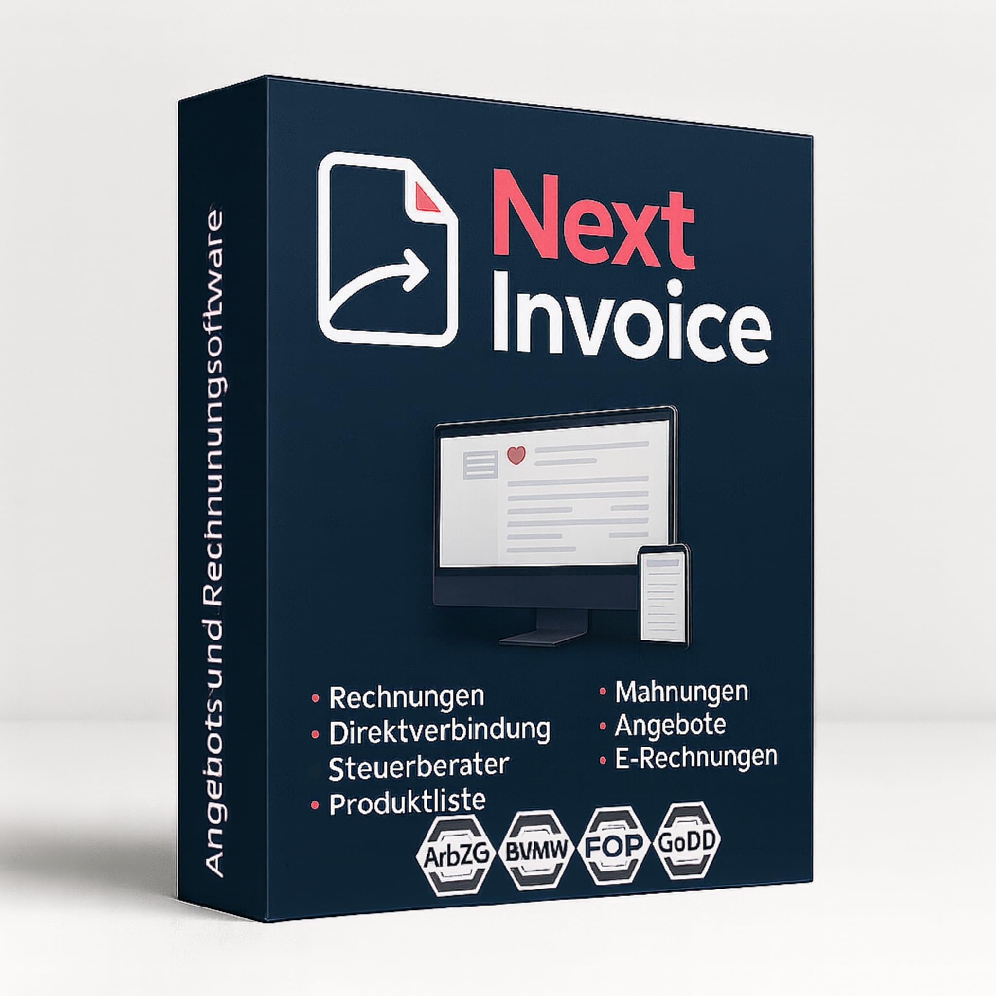 NextInvoice – Die smarte Rechnungssoftware für KMU & Selbstständige | E-Rechnungen, Angebote, Mahnwesen, Buchhaltung & DATEV-Export | ISO-zertifiziert | Offlinefähig