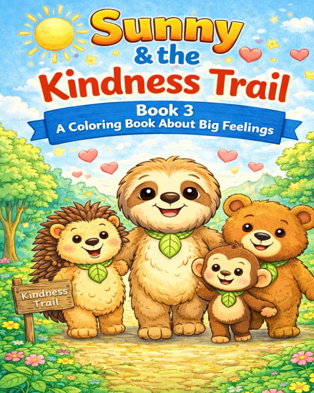 Sunny & The Kindness Trail: A Coloring Book About Big Feelings