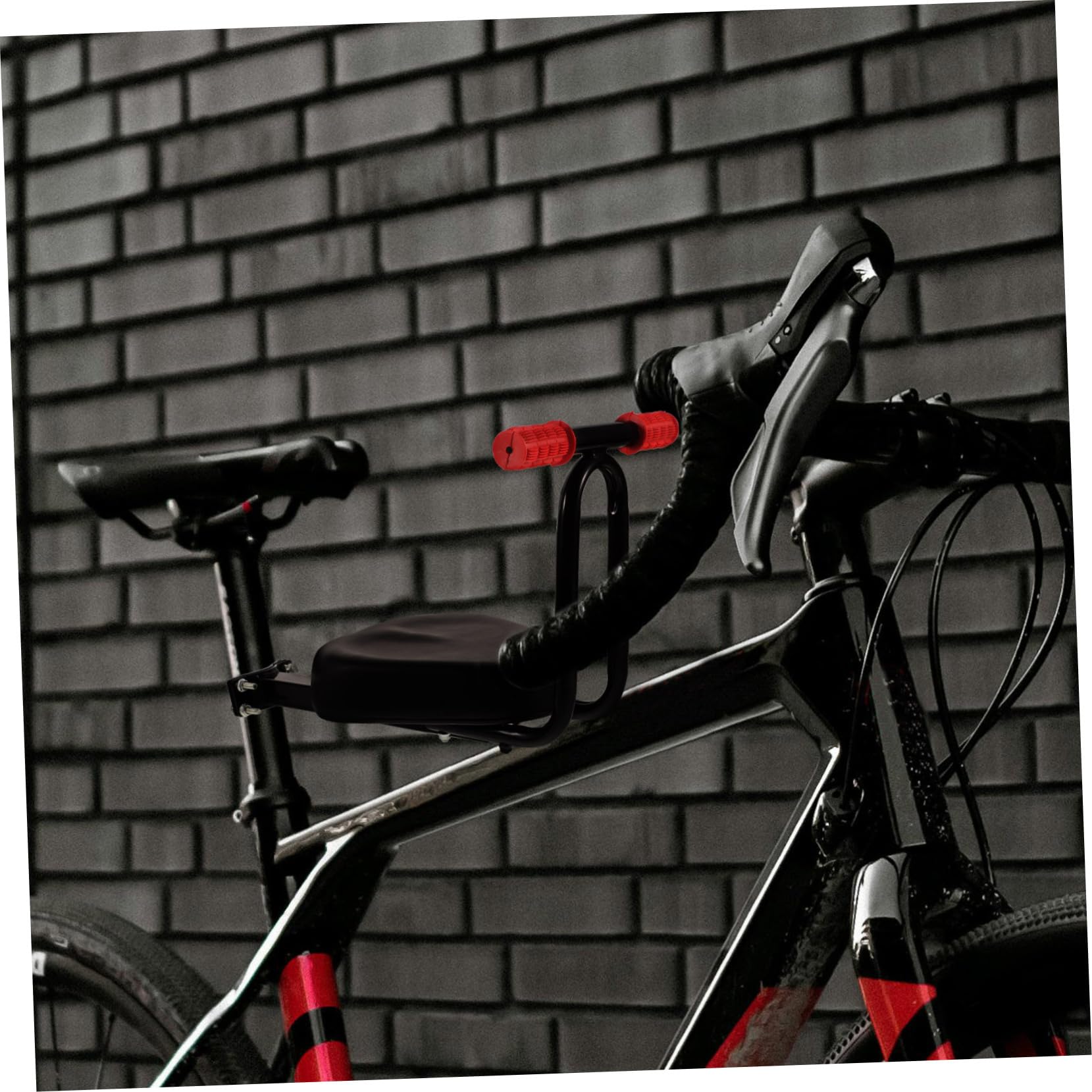 Happyyami Seggiolino Ergonomico per e Bambini Mountain Elettrica Bici Design Metallo Resistente, Comodo e Sicuro per Bambini Stile Moderno Bike