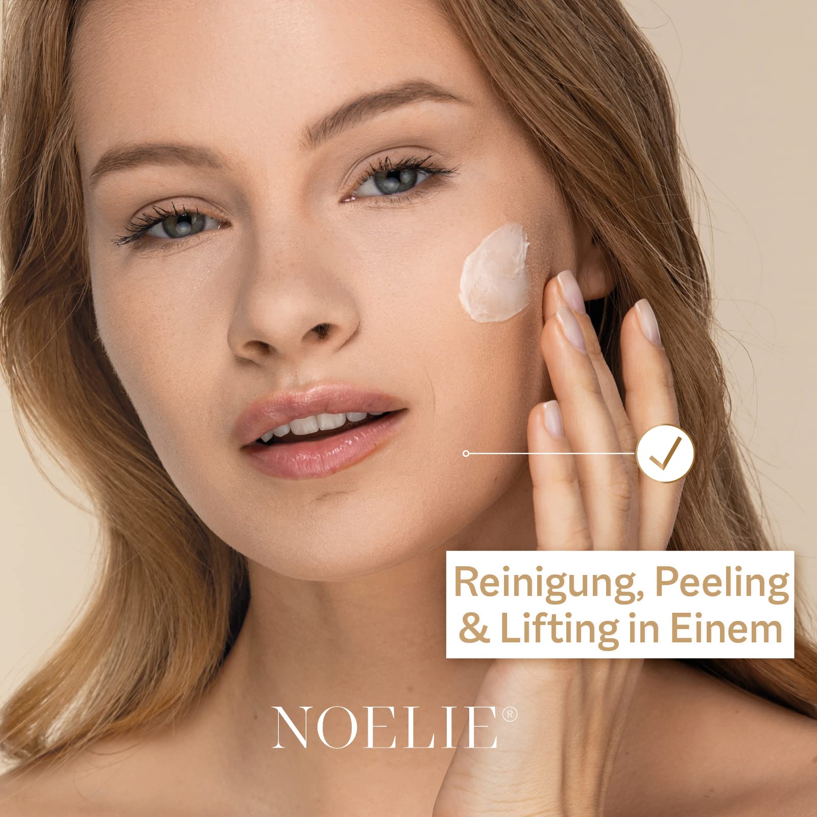 NOELIE Hydra Lift Stymulacja maseczka peelingująca 50 ml | bardzo skuteczny naturalny kosmetyk | luksusowa enzymatyczna maska peelingująca dla zmęczonej i zanieczyszczonej skóry | nadaje jędrną i jędrną skórę twarzy | Made in Germany